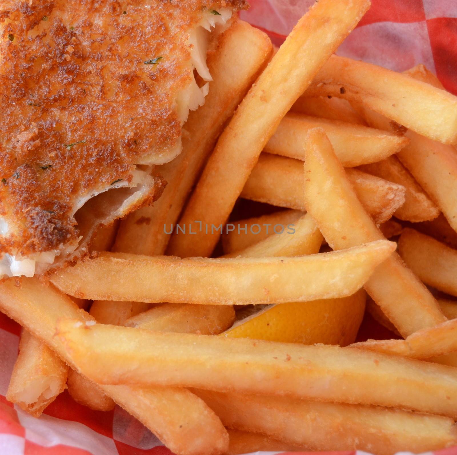 Food Image Of Takeaway Fish And Chips In Paper
