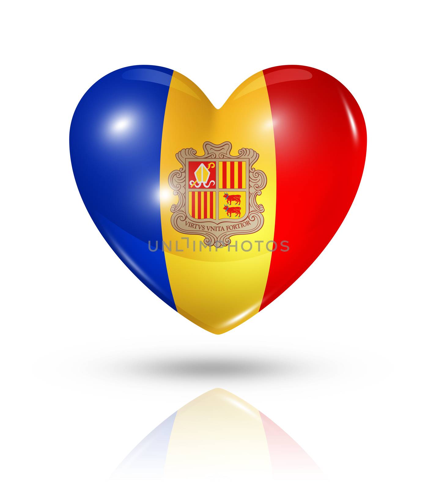 Love Andorra, heart flag icon by daboost