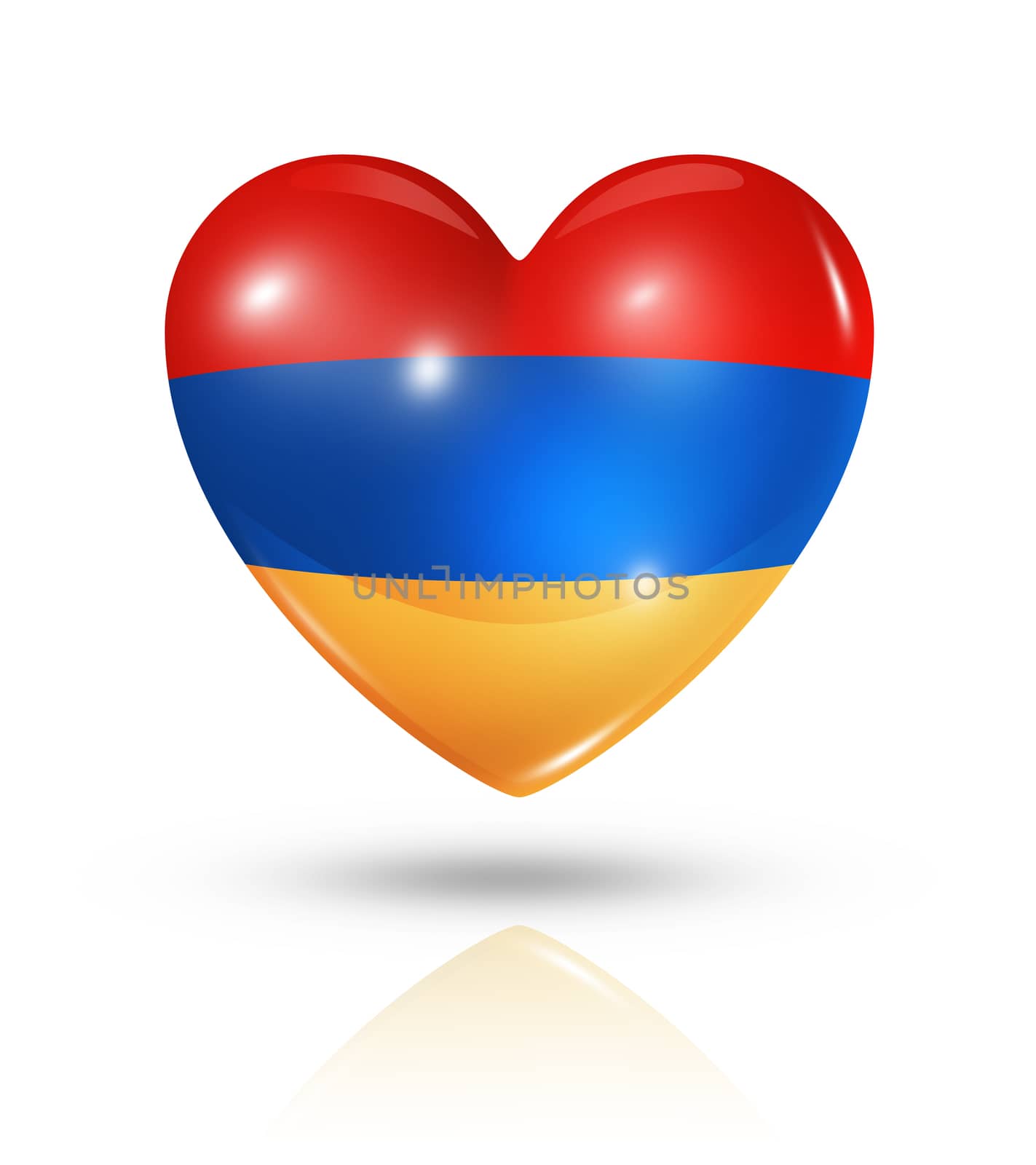 Love Armenia, heart flag icon by daboost