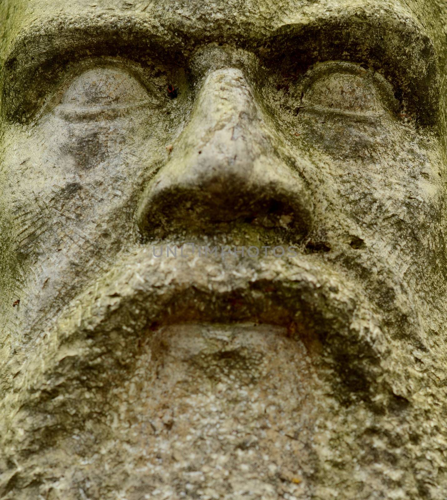 Man Face Statue by mrdoomits