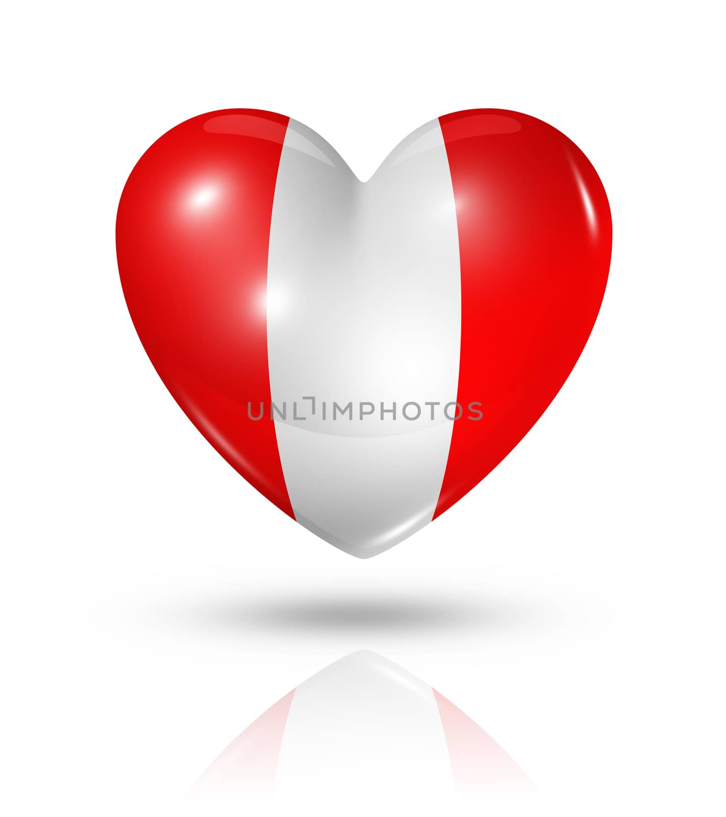 Love peru, heart flag icon by daboost