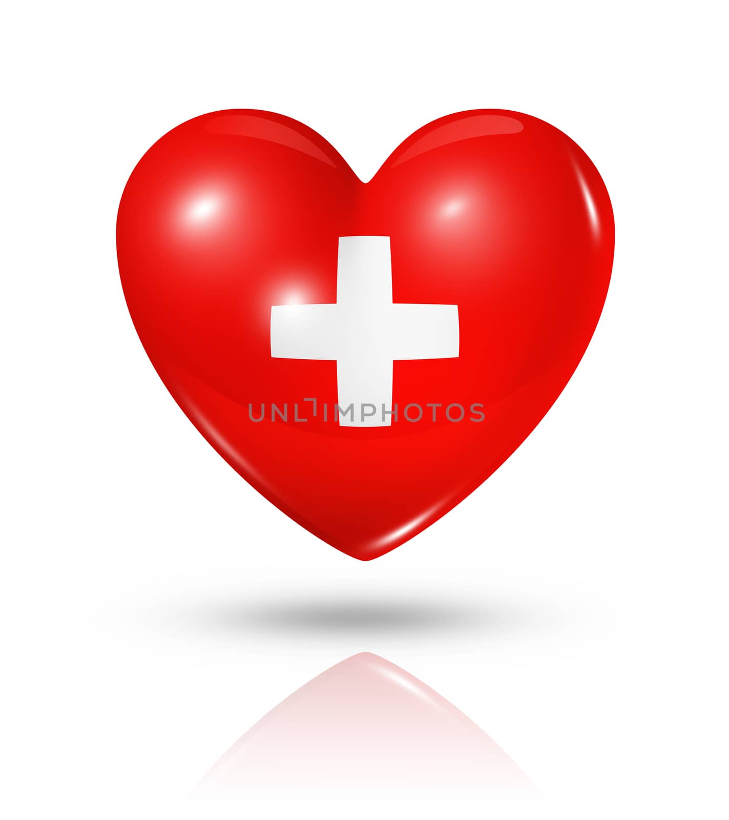 Love Switzerland, heart flag icon by daboost