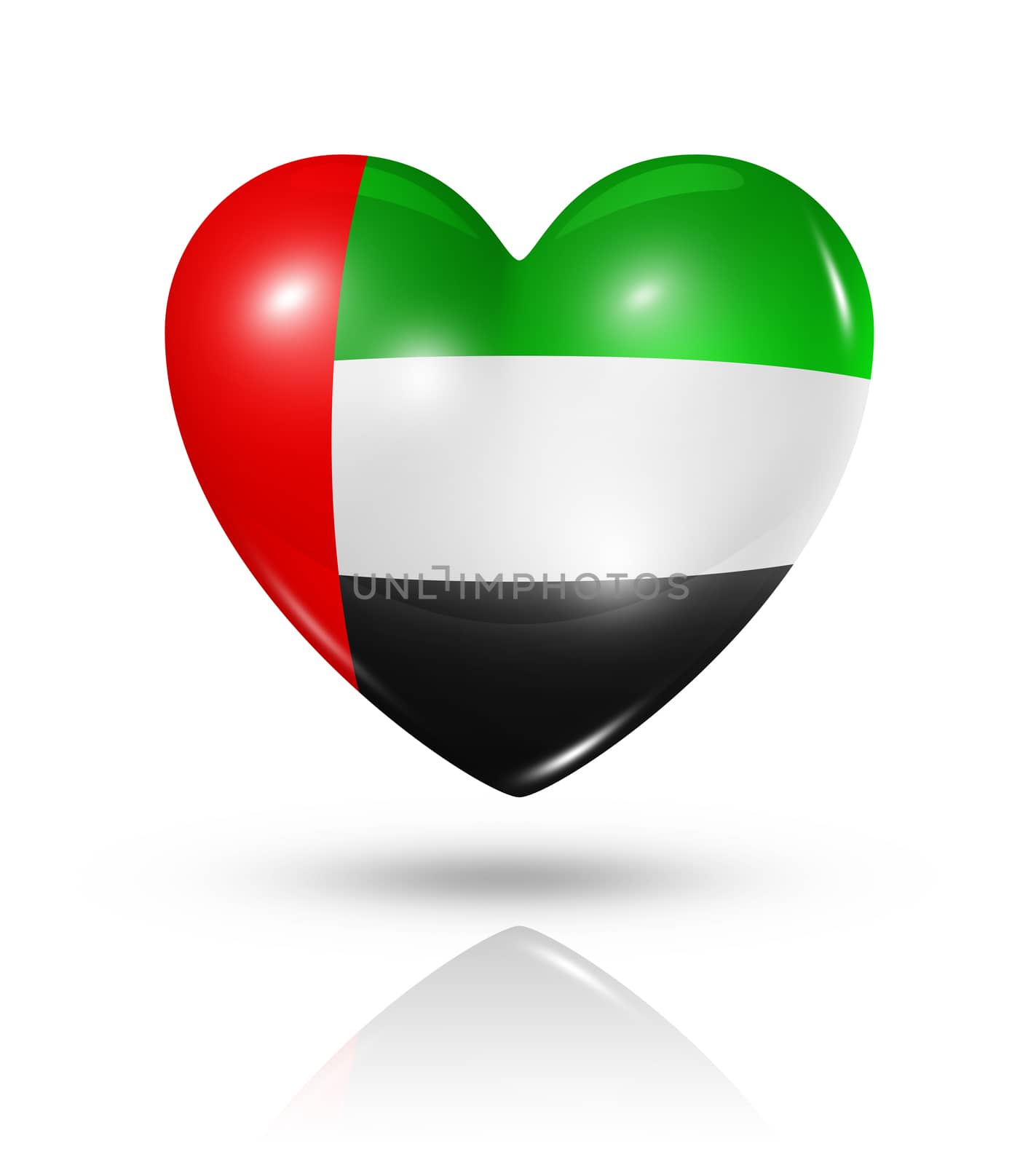 Love United Arab Emirates, heart flag icon by daboost