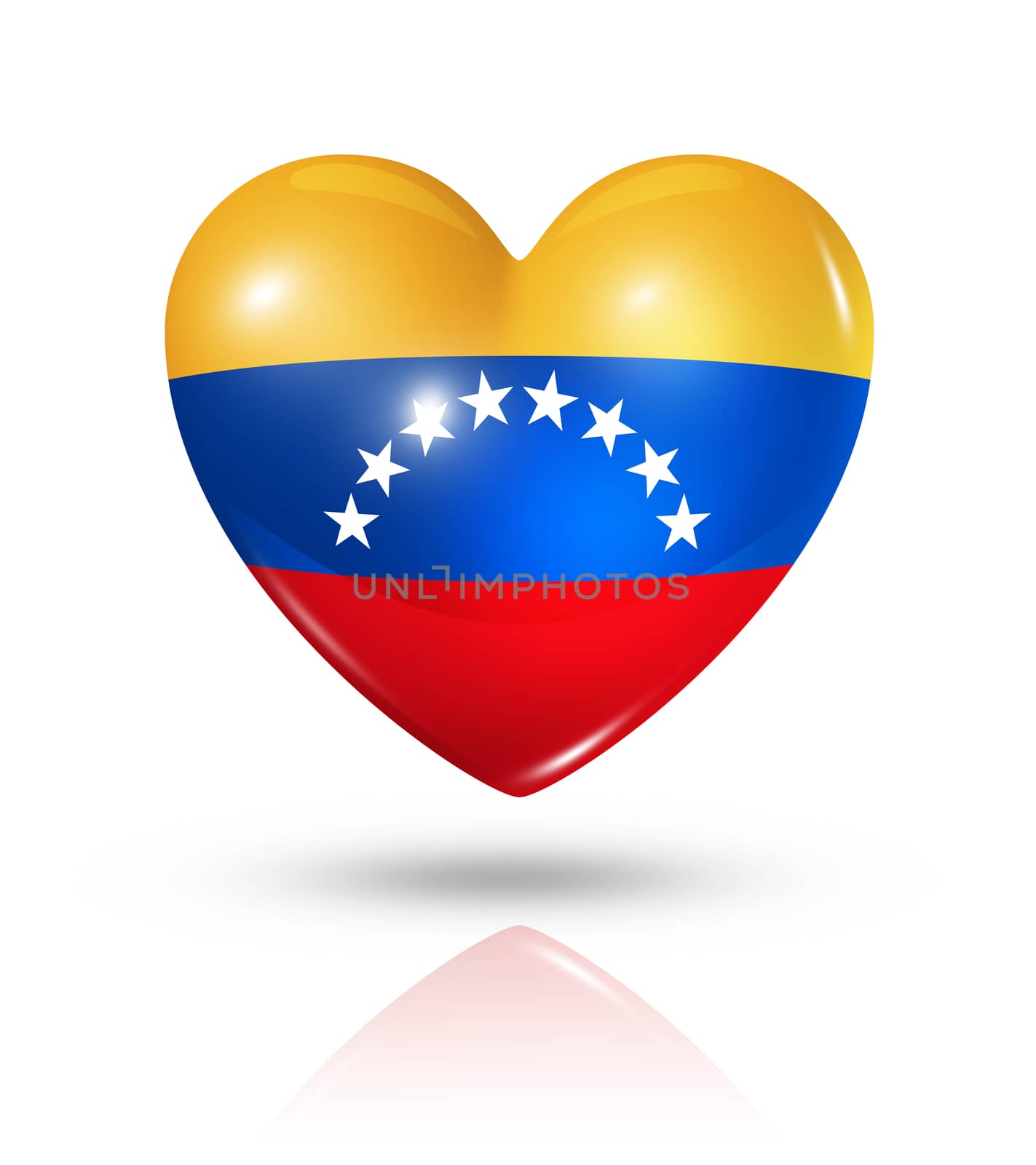 Love Venezuela, heart flag icon by daboost