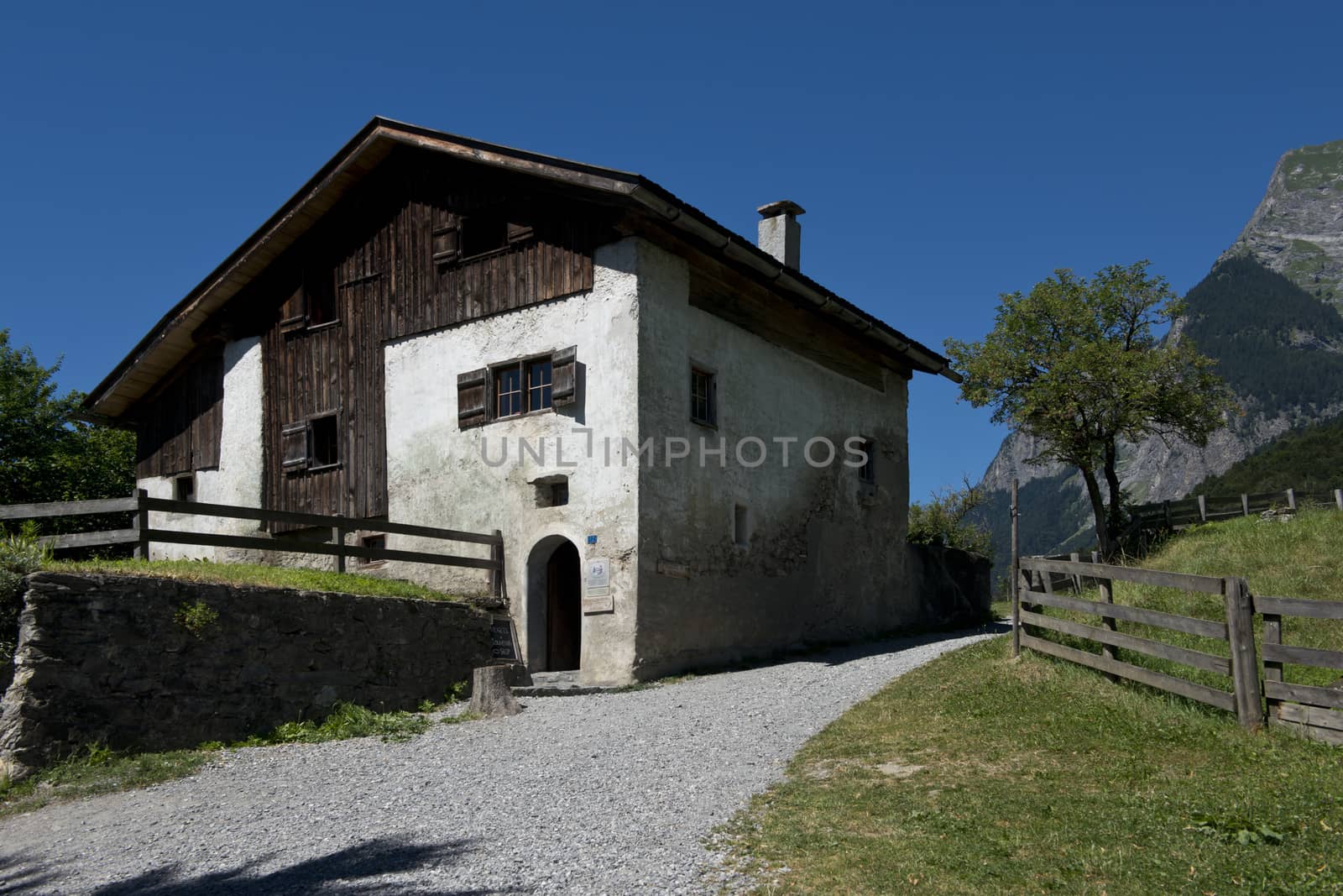 The house of Johanna Spyri in Maienfeld, Switzerland Alps, were she wrote Heidi