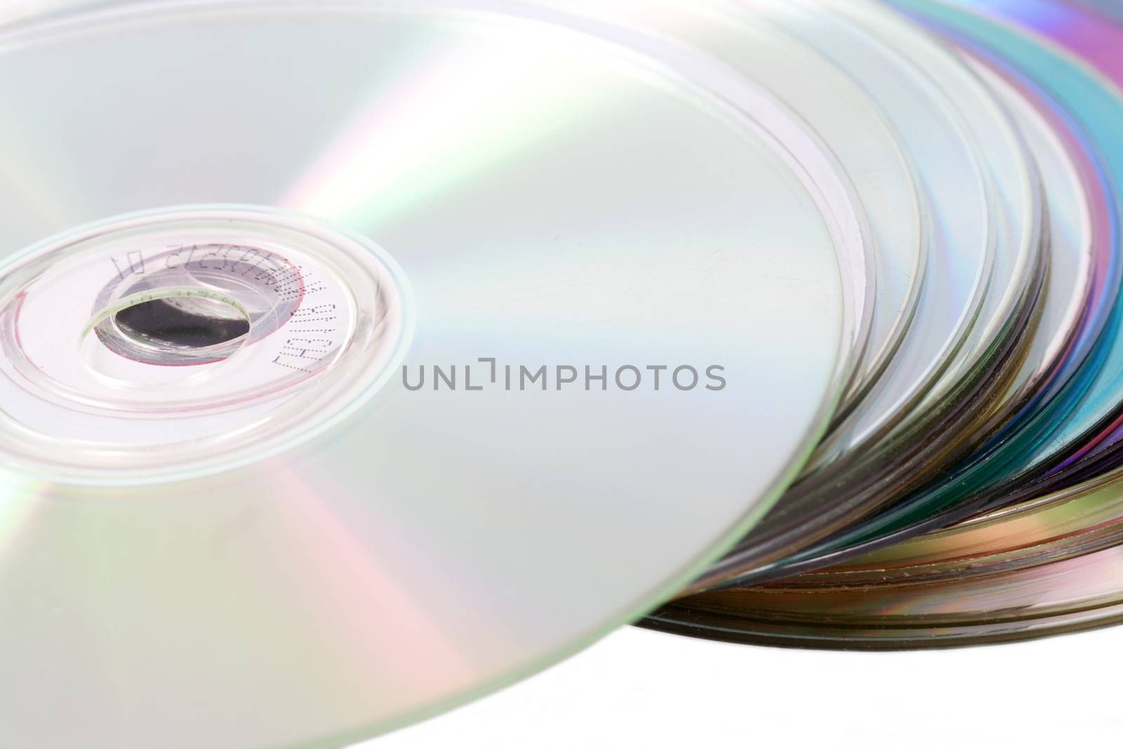 CD / DVD. Close-Up view isolated white background