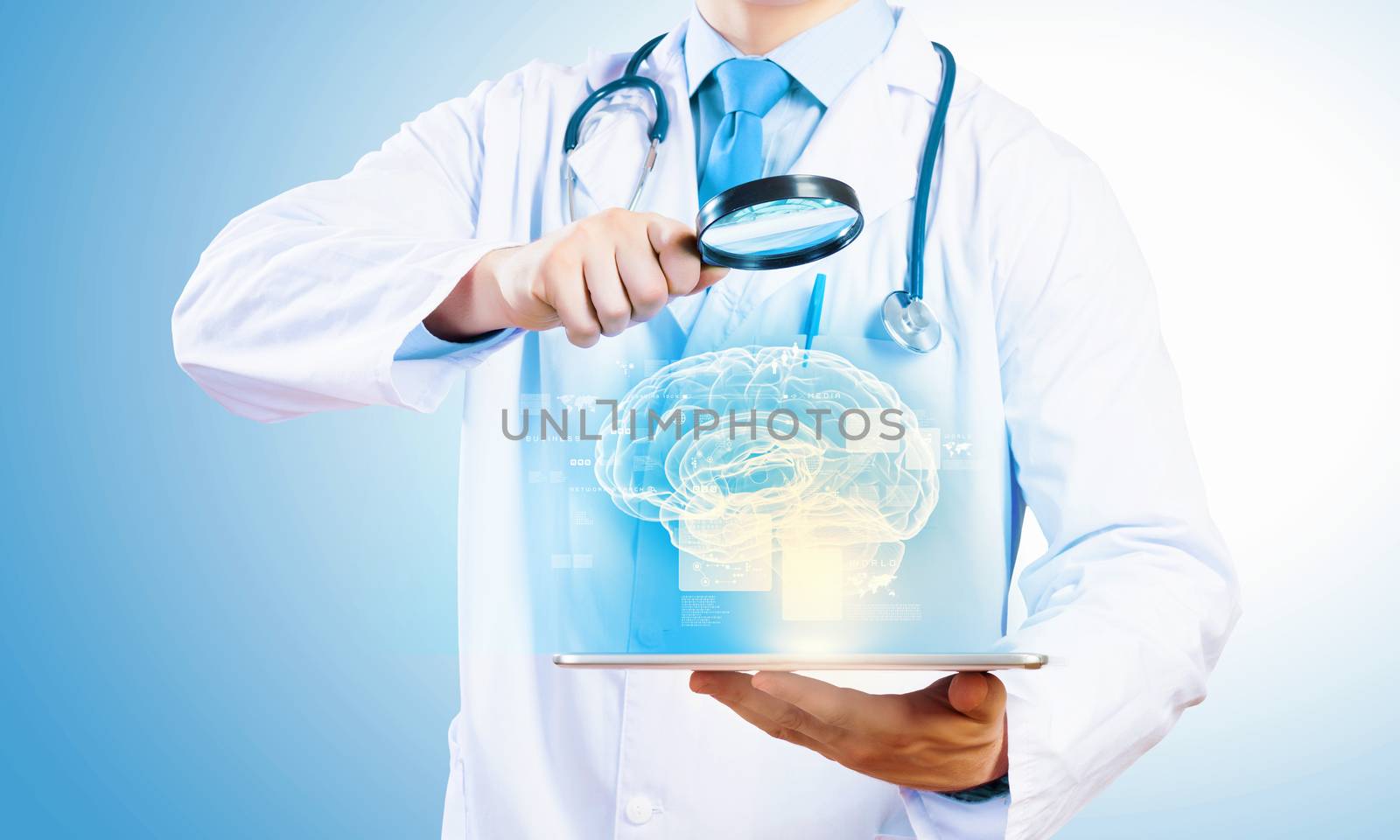 Doctor holding tablet pc by sergey_nivens