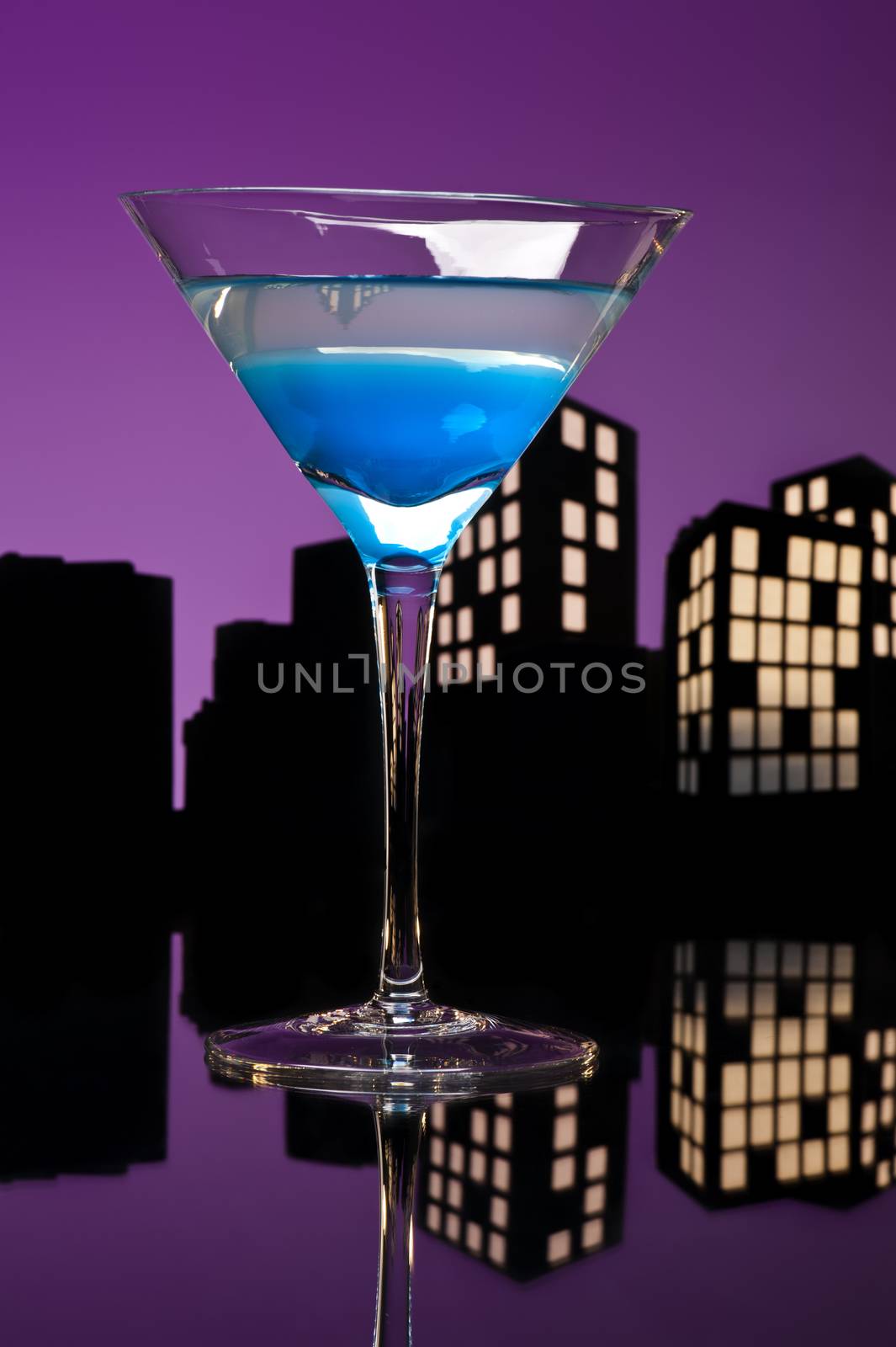 Metropolis Blue Martini cocktail  by 3523Studio