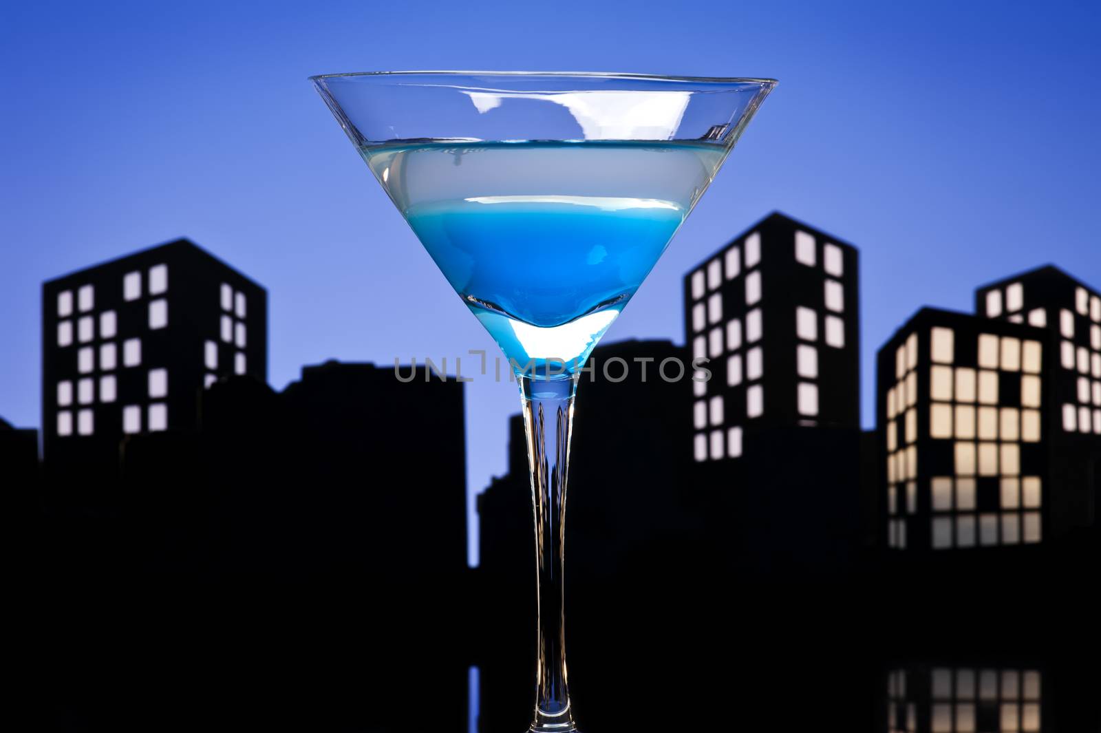 Metropolis Blue Martini cocktail  by 3523Studio
