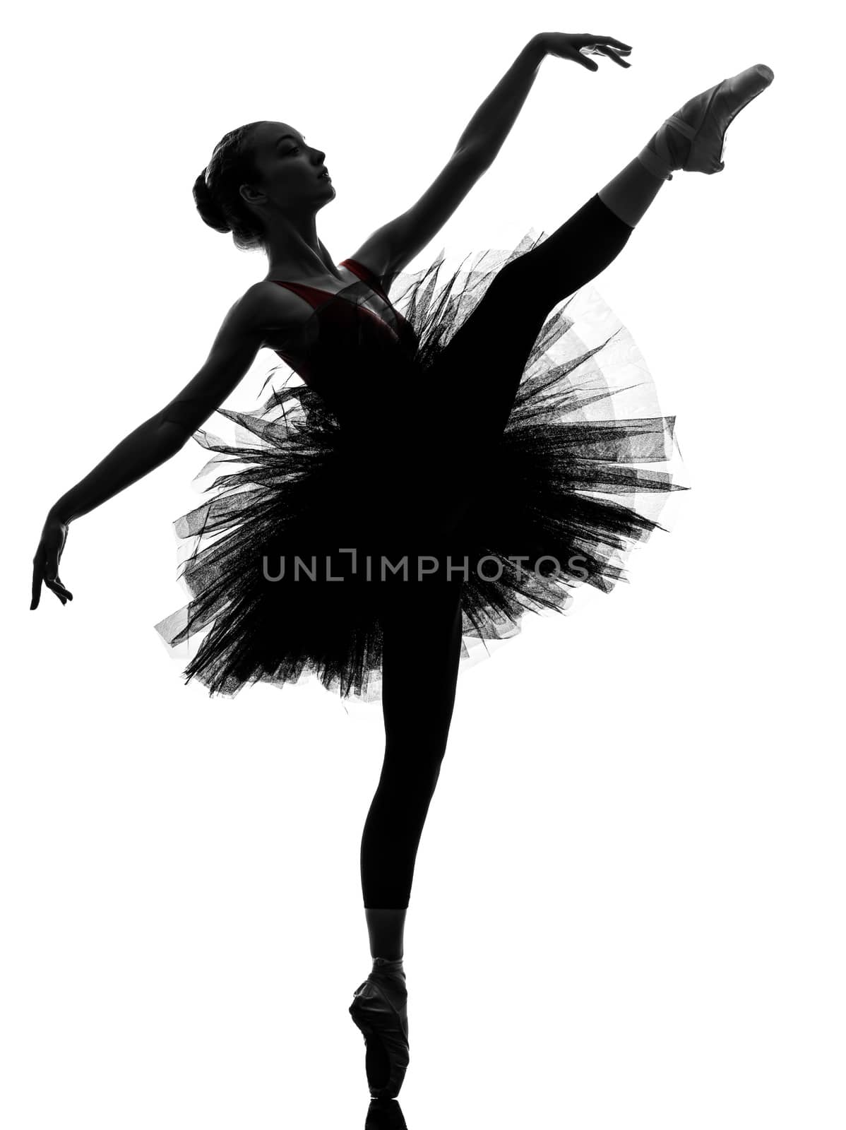 young woman ballerina ballet dancer dancing by PIXSTILL