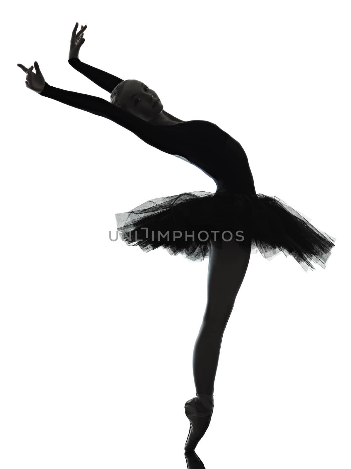 young woman ballerina ballet dancer dancing by PIXSTILL