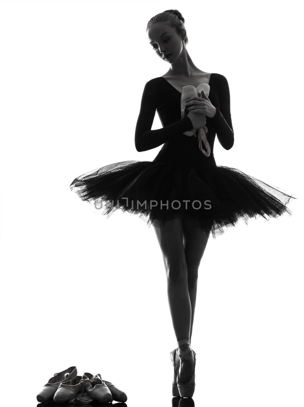 young woman ballerina ballet dancer dancing by PIXSTILL