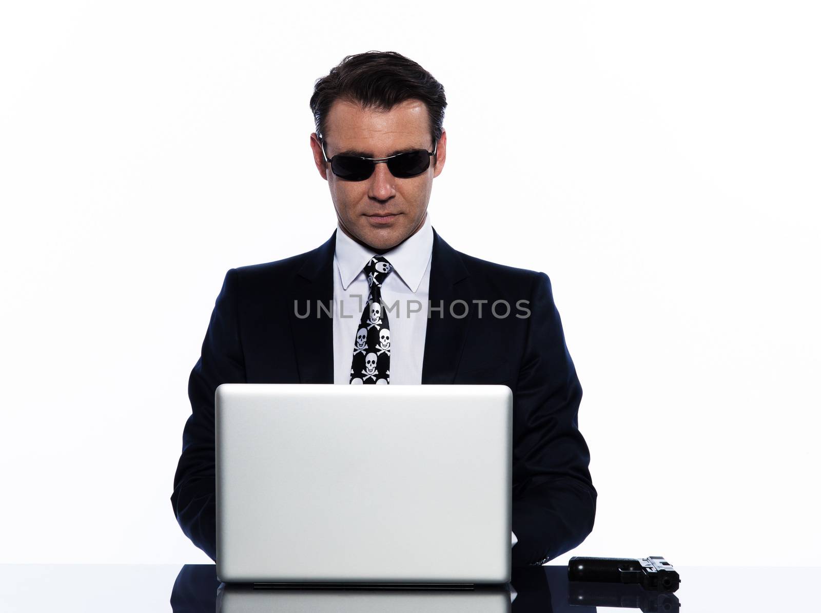 man hacker computing business crime by PIXSTILL