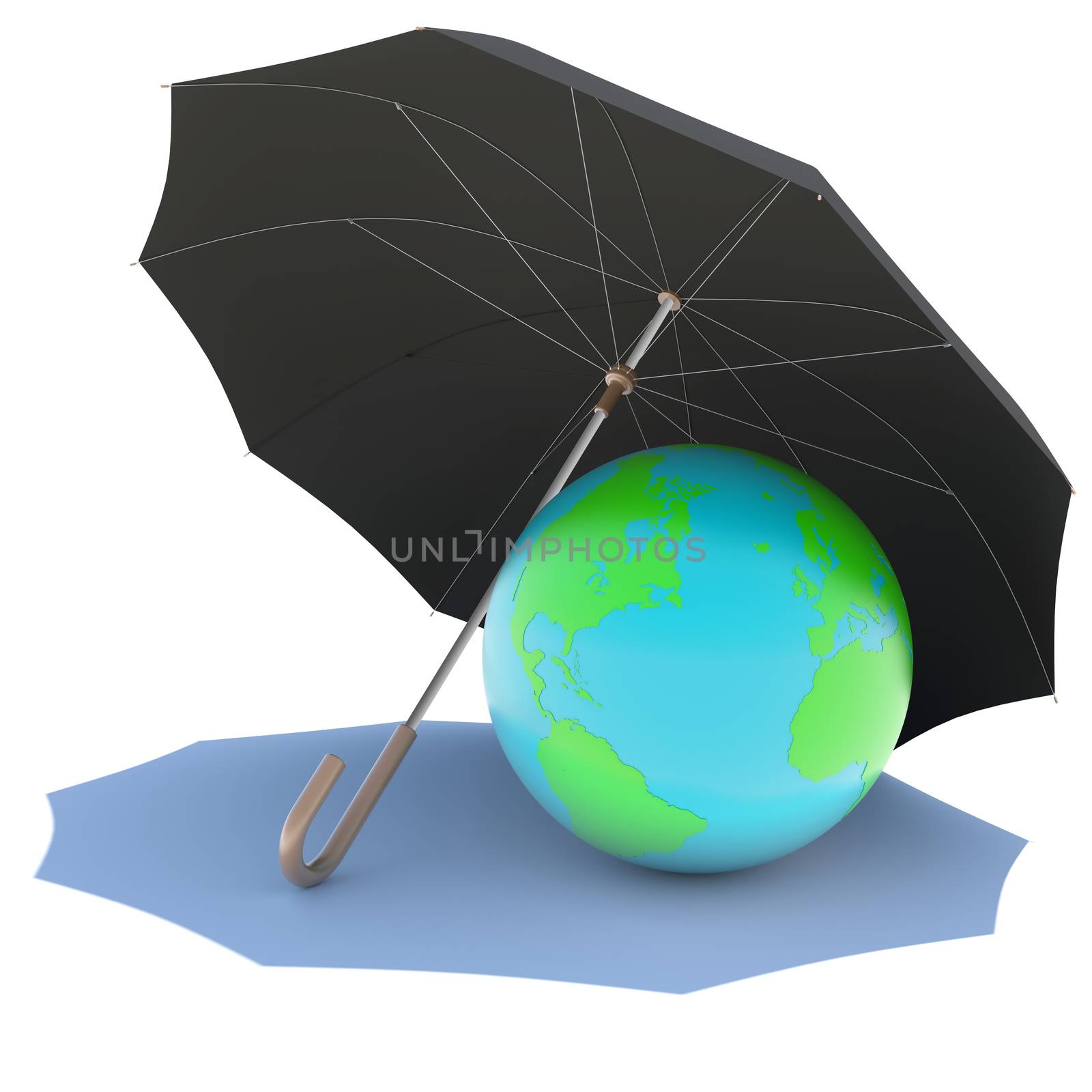 Umbrella covers the planet by cherezoff