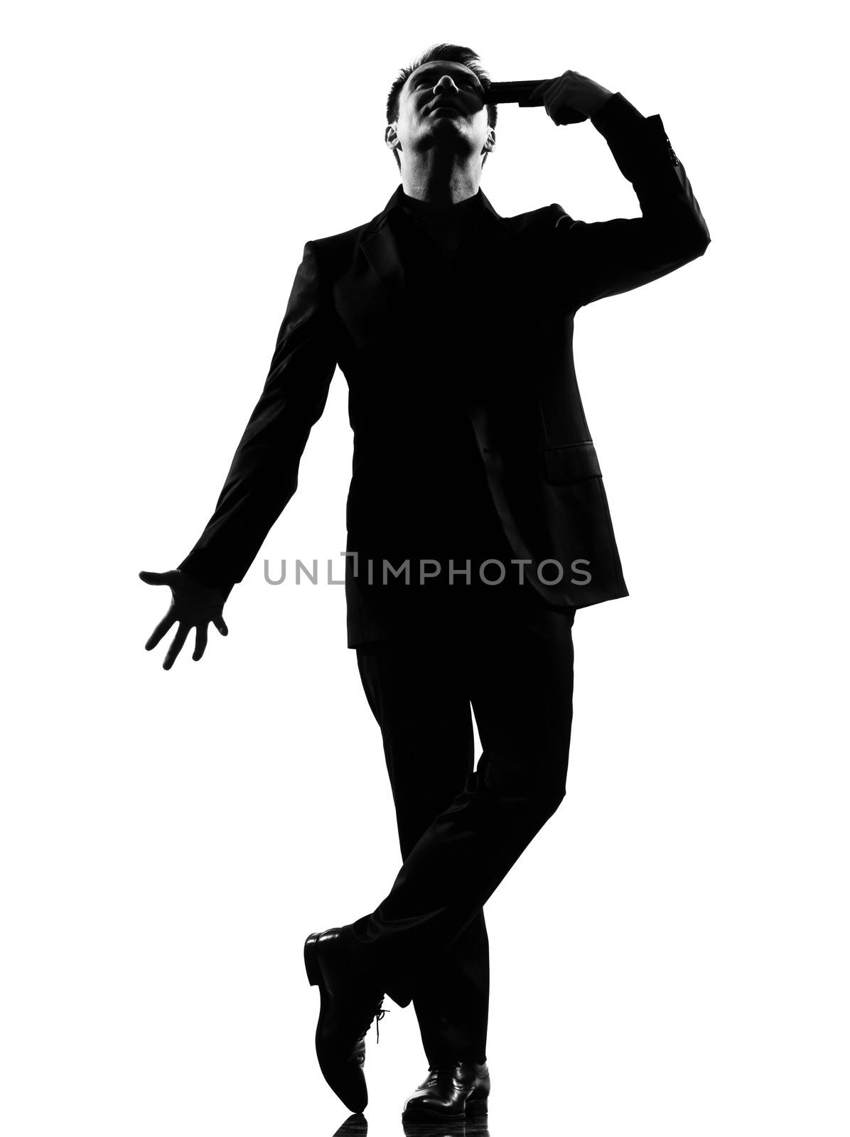 silhouette  man despair suicide by PIXSTILL