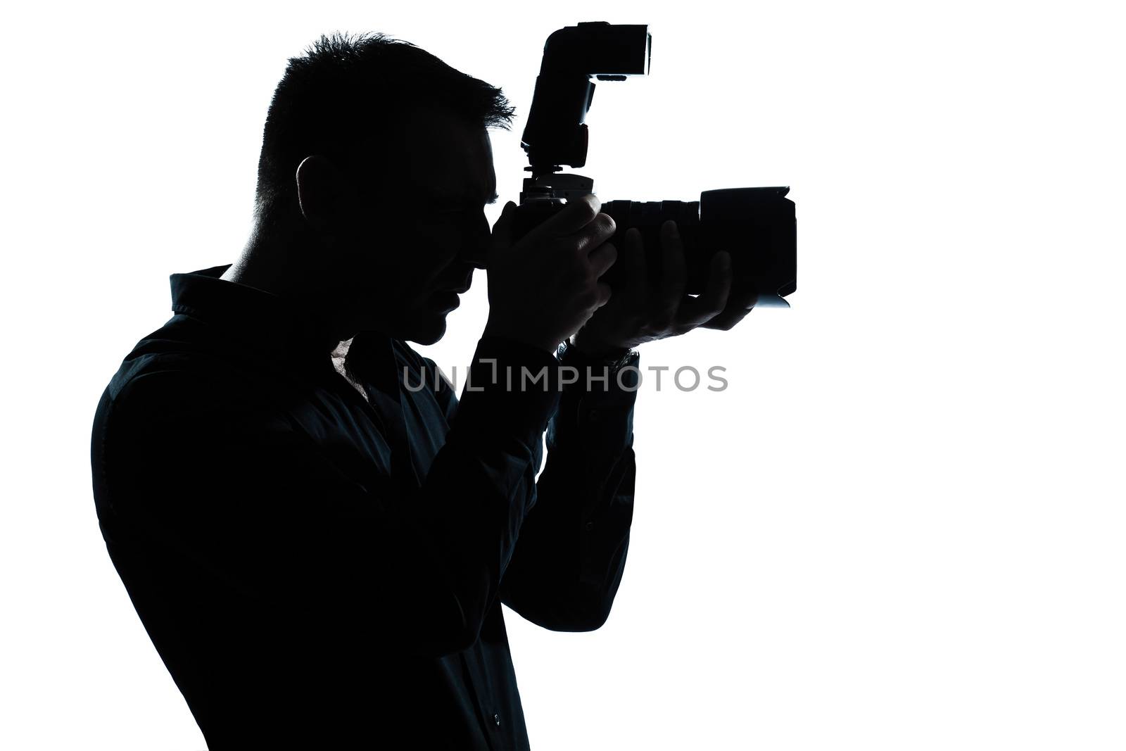 silhouette man portrait photographer by PIXSTILL