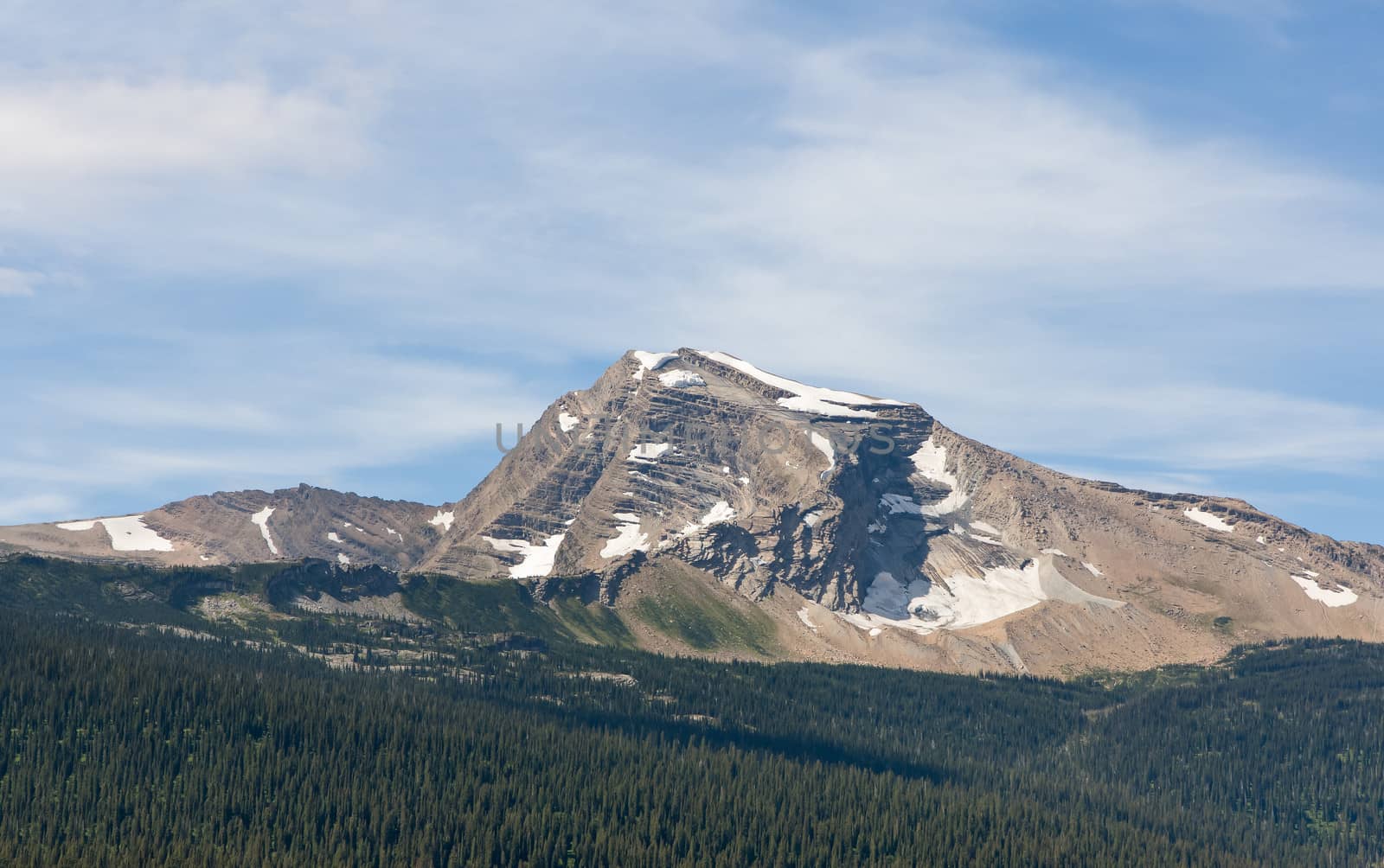 This image shows some of the famous rugged views seen throughout Glacier National Park.