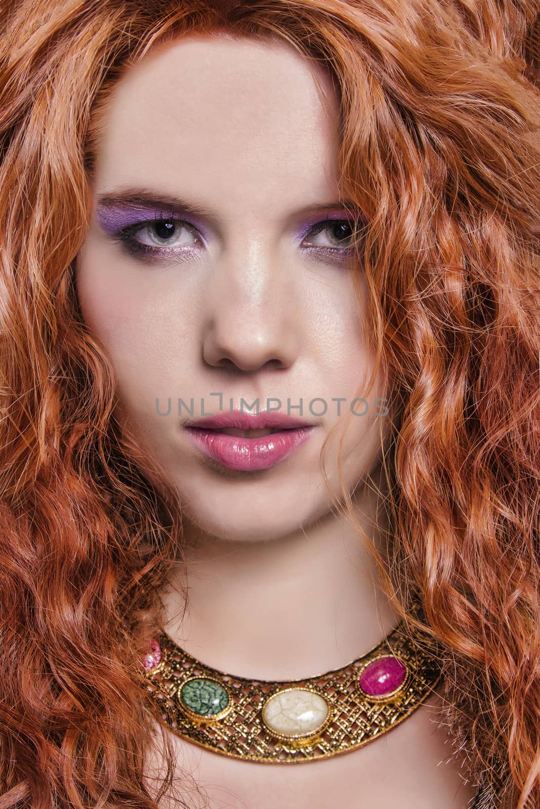 young woman with red natural hair by membio