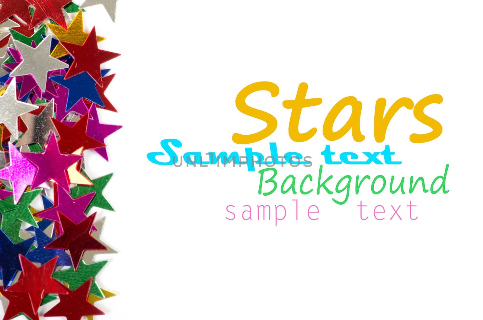 Colored stars background for your text on photo, and other.