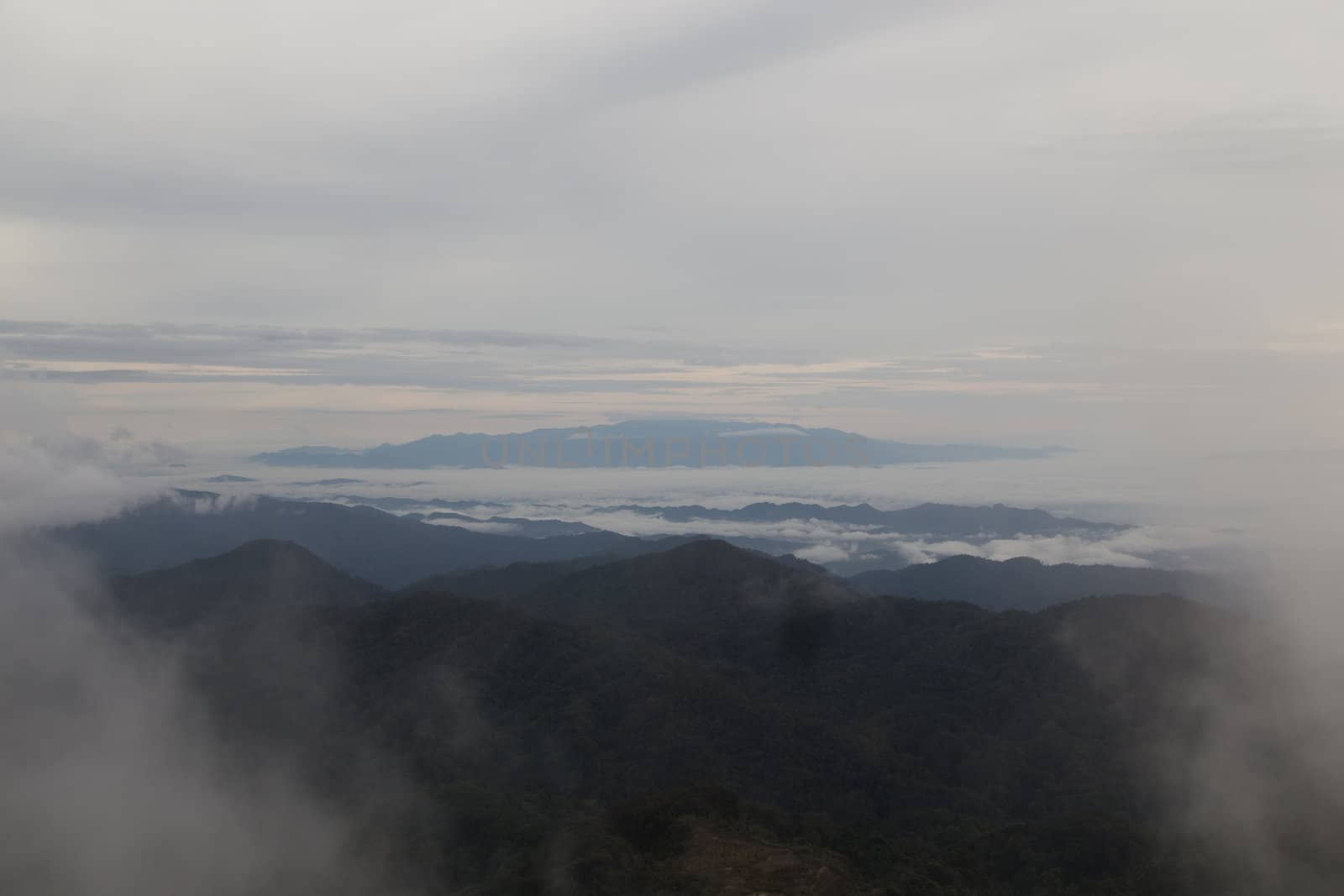 High Mountain and sky with cloud in the morning