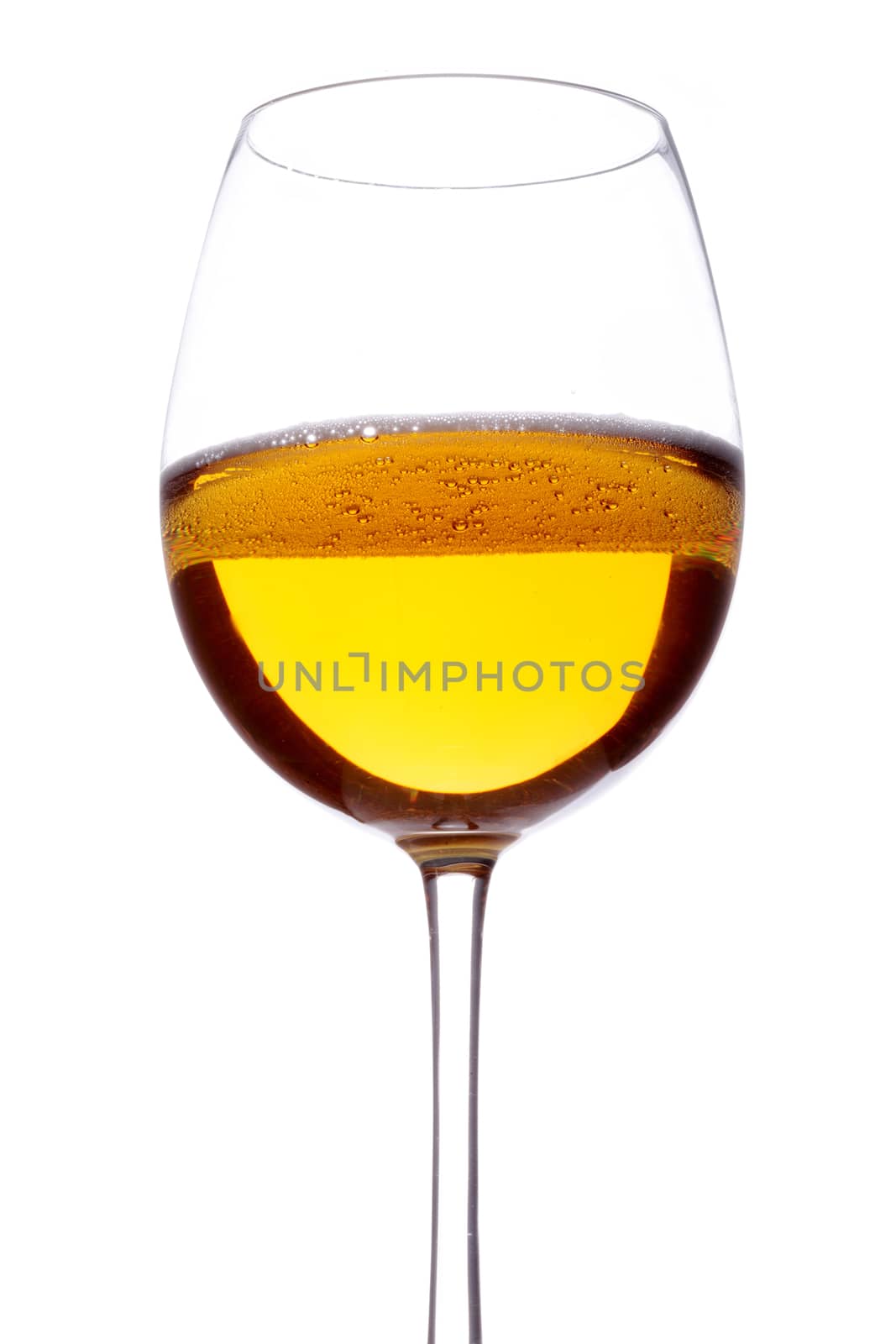 glass with some beer isolated on white