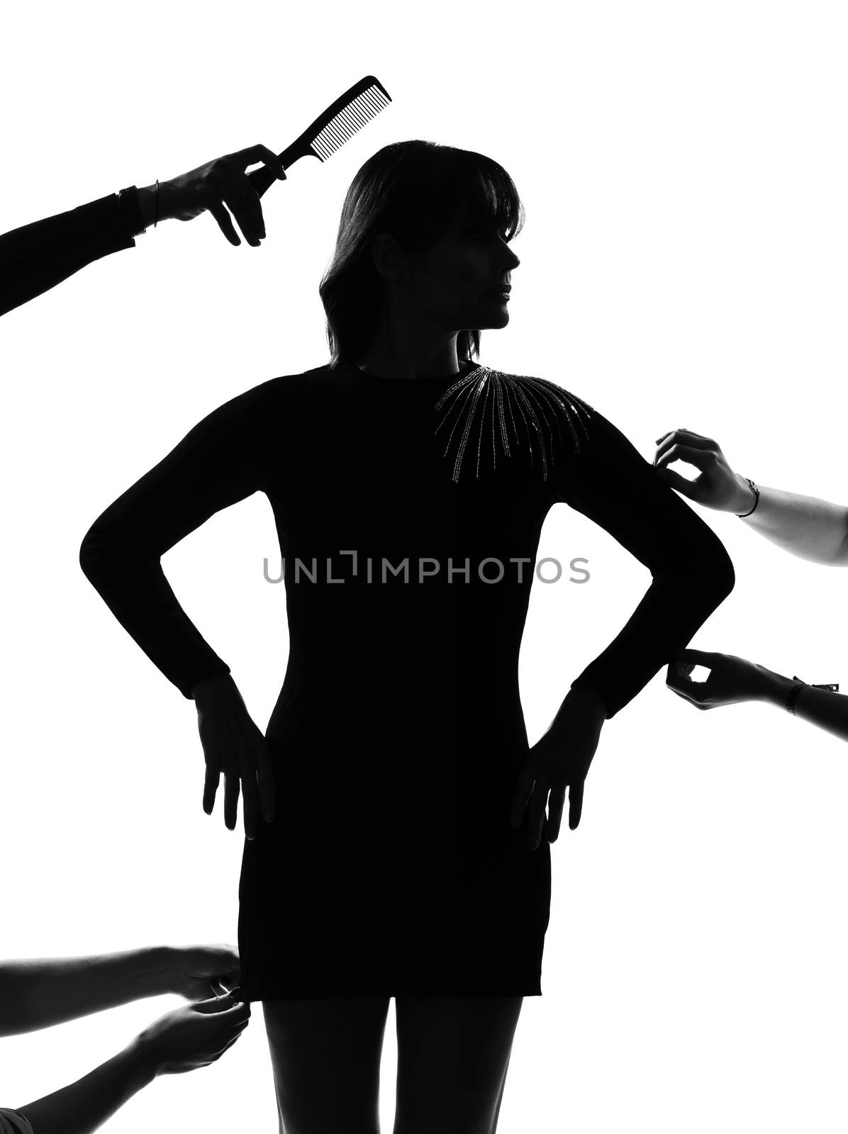 stylish silhouette woman fashion model  by PIXSTILL