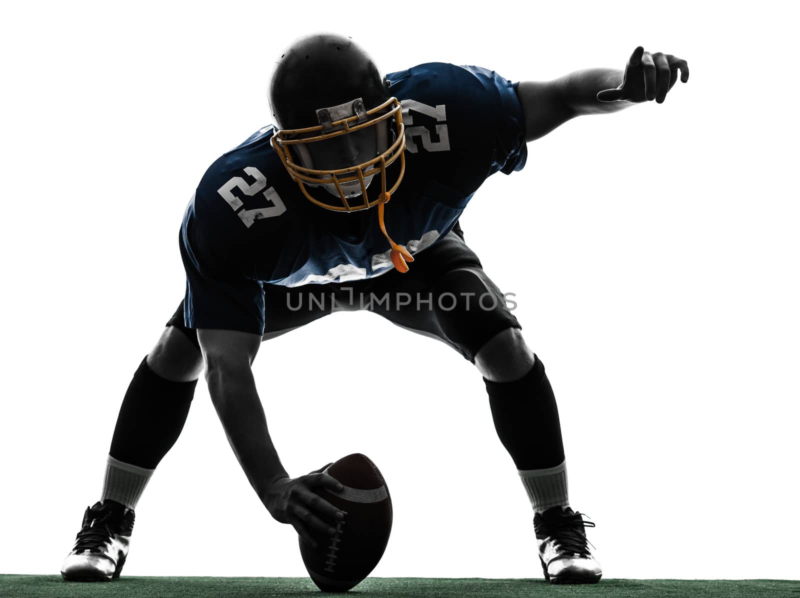 center american football player man silhouette by PIXSTILL