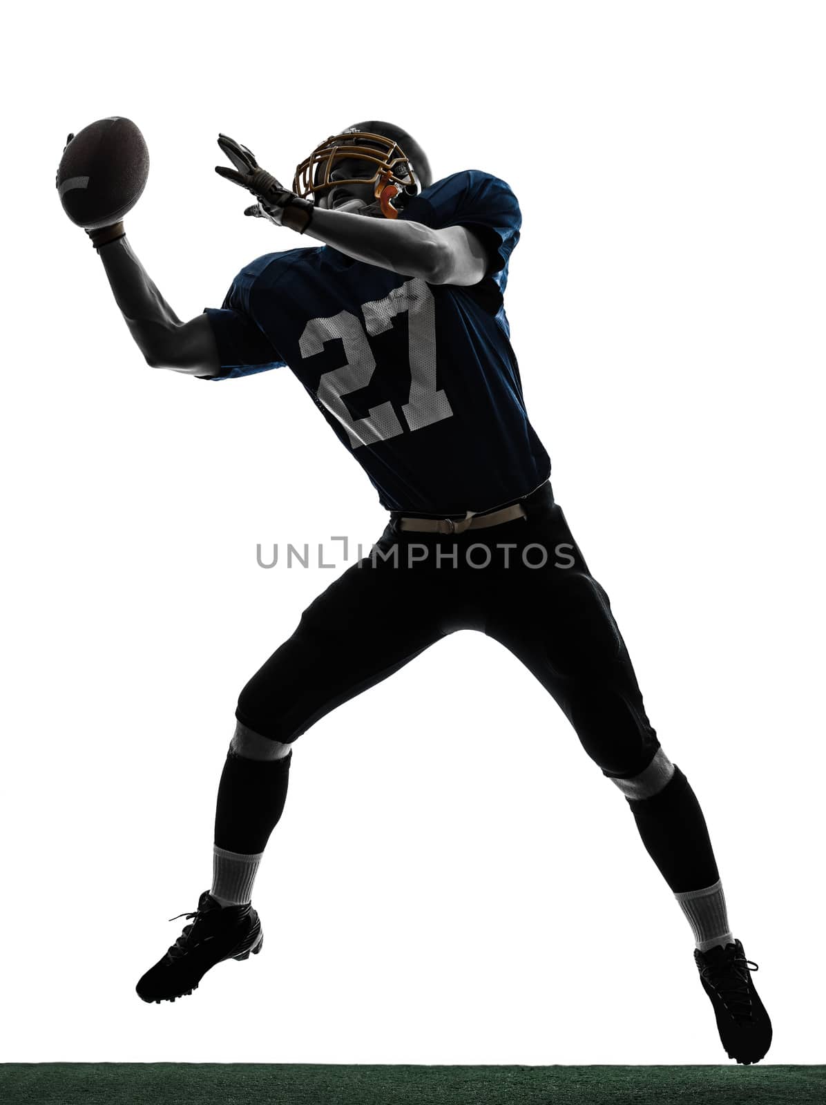 american football player man catching receiving silhouette by PIXSTILL