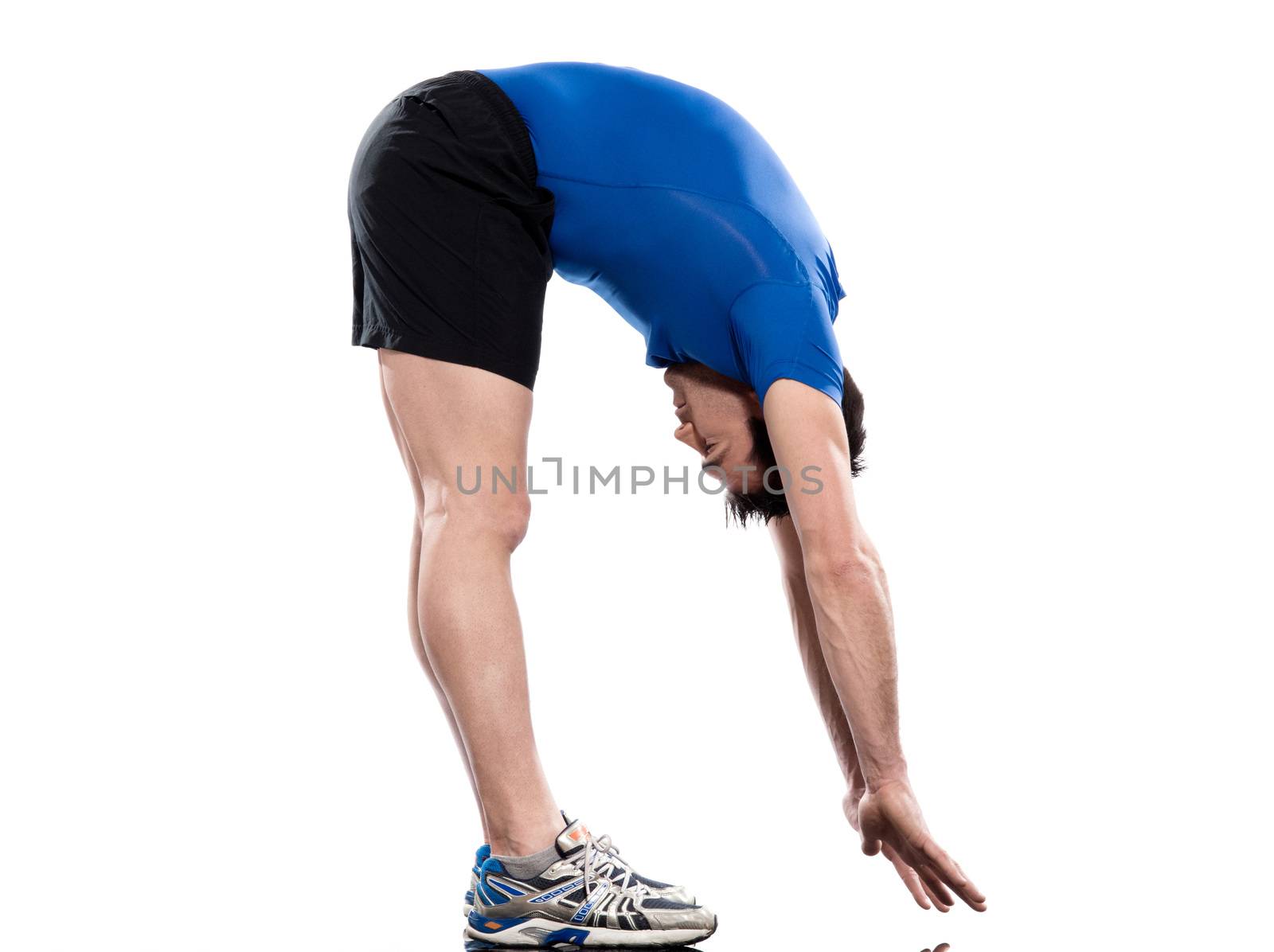 man sun salutation yoga surya namaskar pose workout  by PIXSTILL