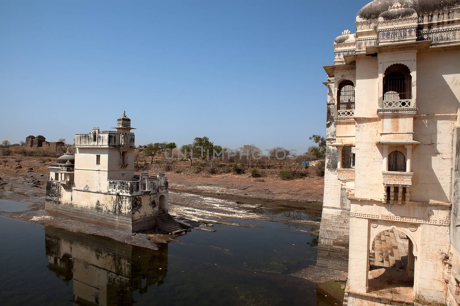 inside the Chittorgarh fort aera in rajasthan state in india