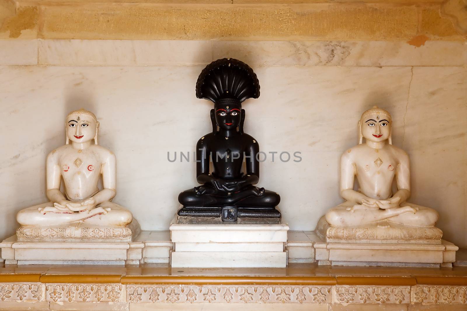 jain temple of amar sagar near jaisalmer in rajasthan state in indi