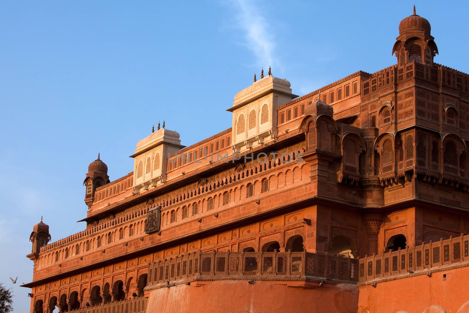 Junagarh Fort in city of Bikaner rajasthan state in india