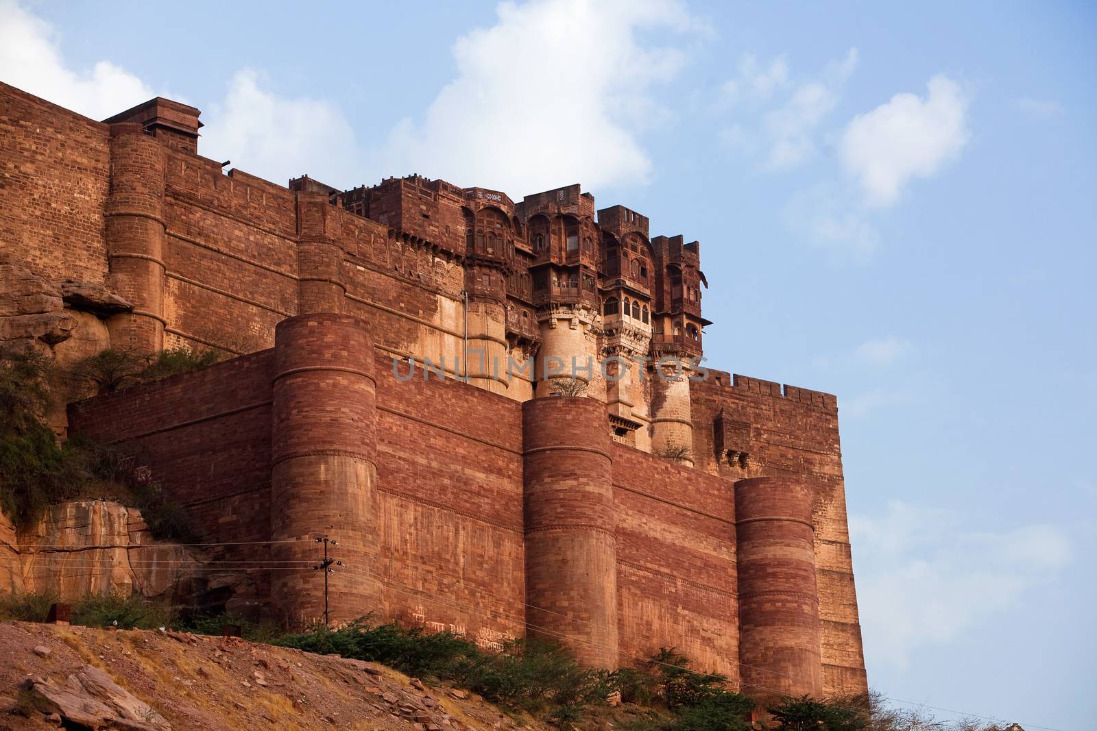 Meherangarh Fort in the beautiful city of jodhpur in rajasthan state in indi