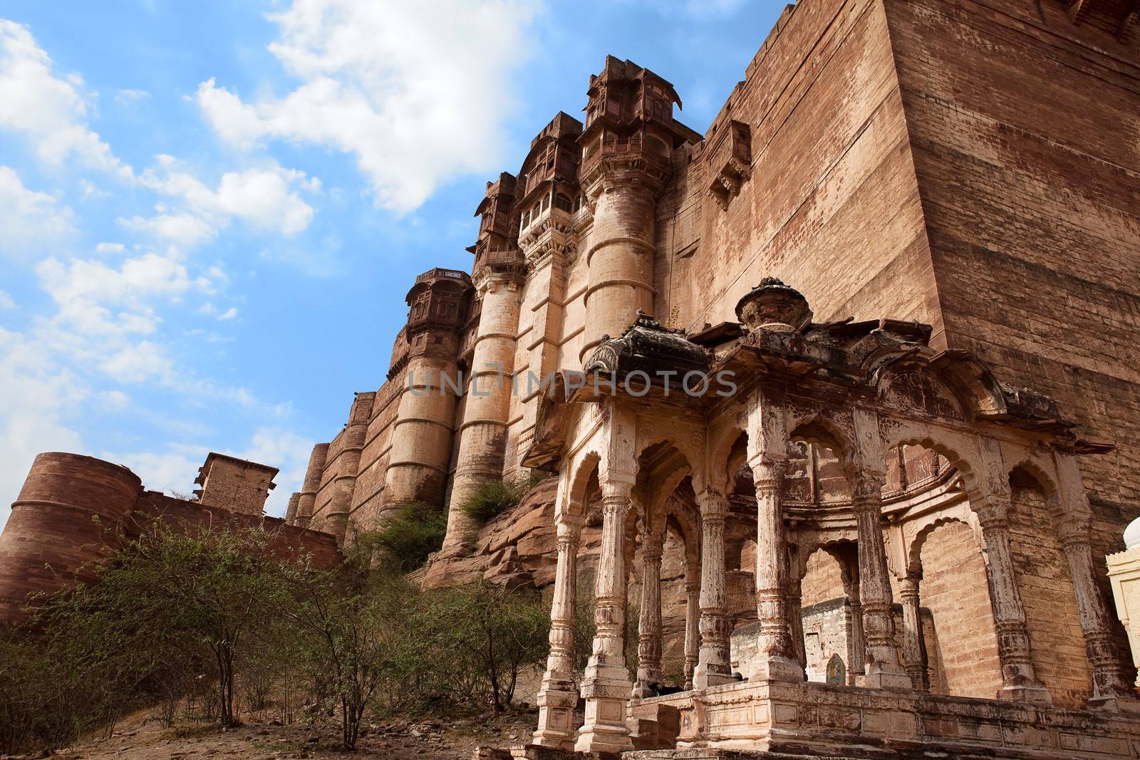 Meherangarh Fort in the beautiful city of jodhpur in rajasthan state in indi