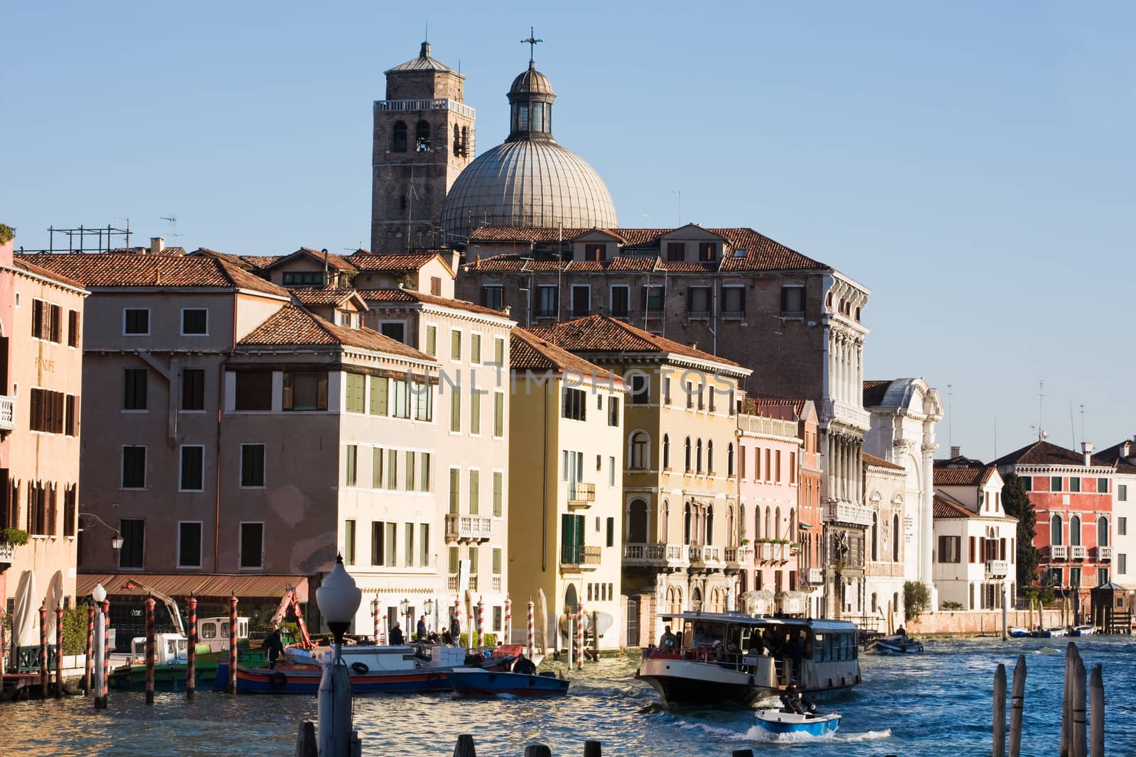 grand canal in the beautiful city of venice in italy