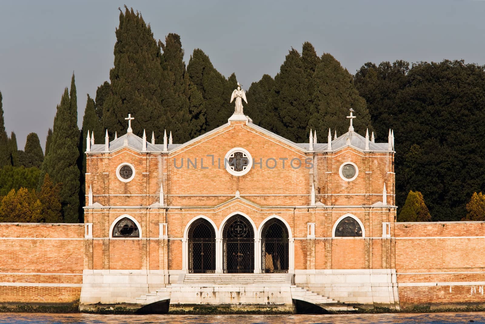 cimetery graveyard island in the beautiful city of venice in italy