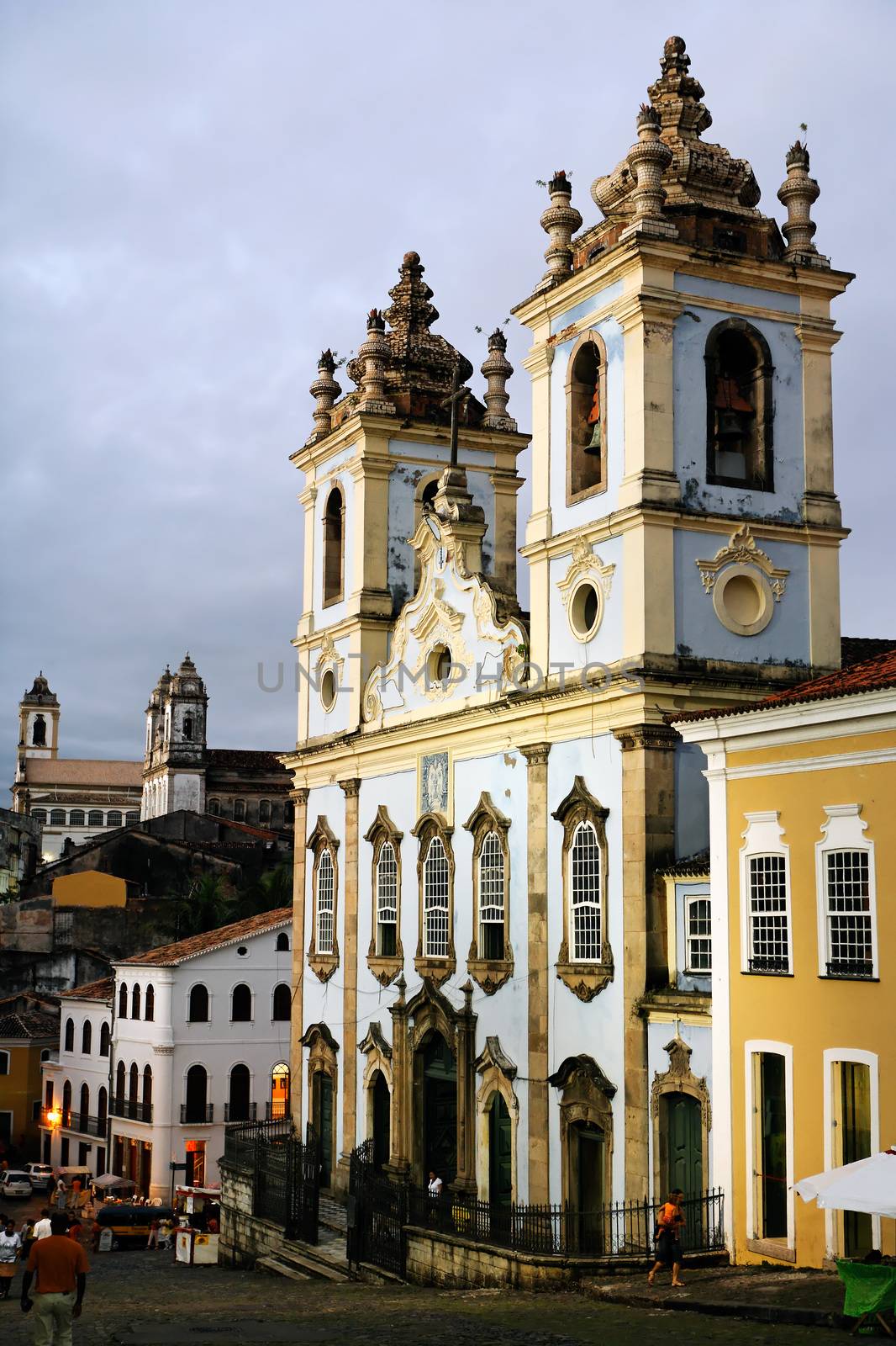 church or iglesias rosario dos pretos in pelourinho area in the beautiful city of salvador in bahia state brazil