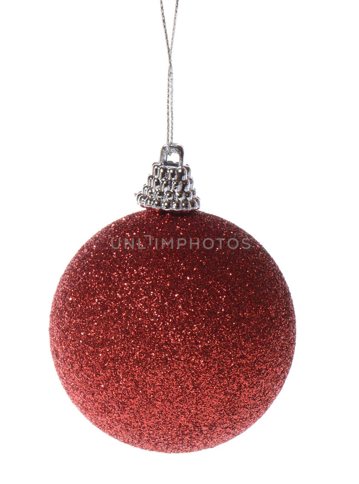 red glitter ball by hyrons