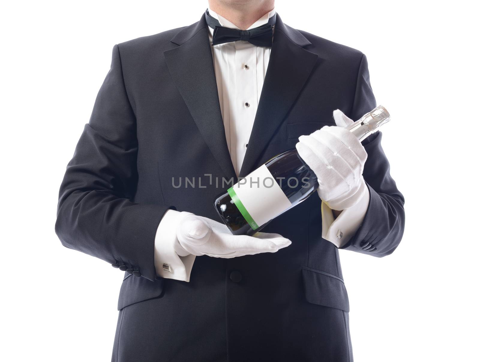 tuxedo presenting champagne by hyrons