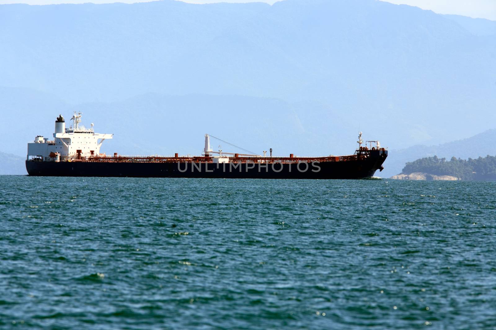 super tanker in ilha grande of state of rio de janeiro in angra dos reis in brazil