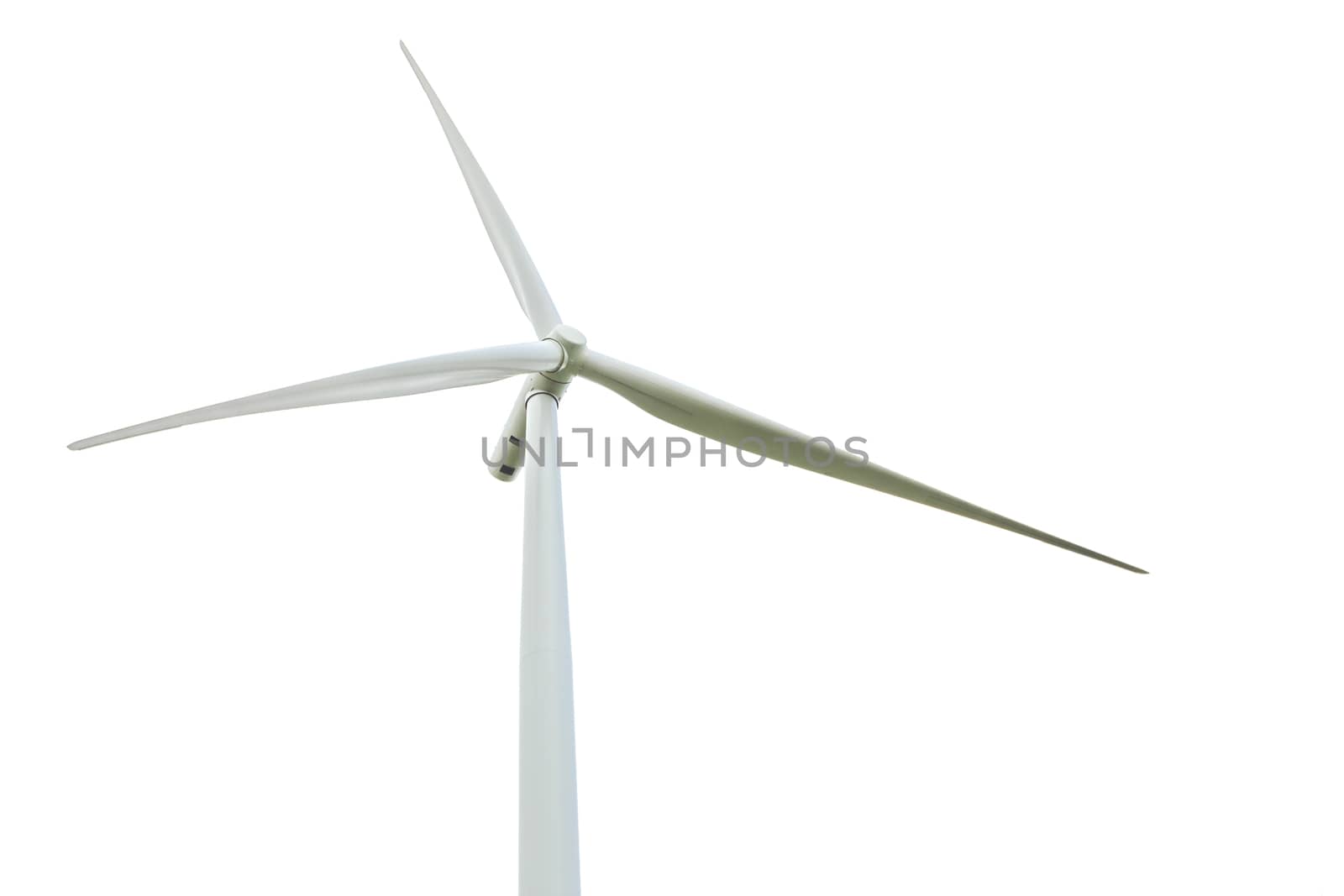 Wind Turbine Generator isolated on white background.