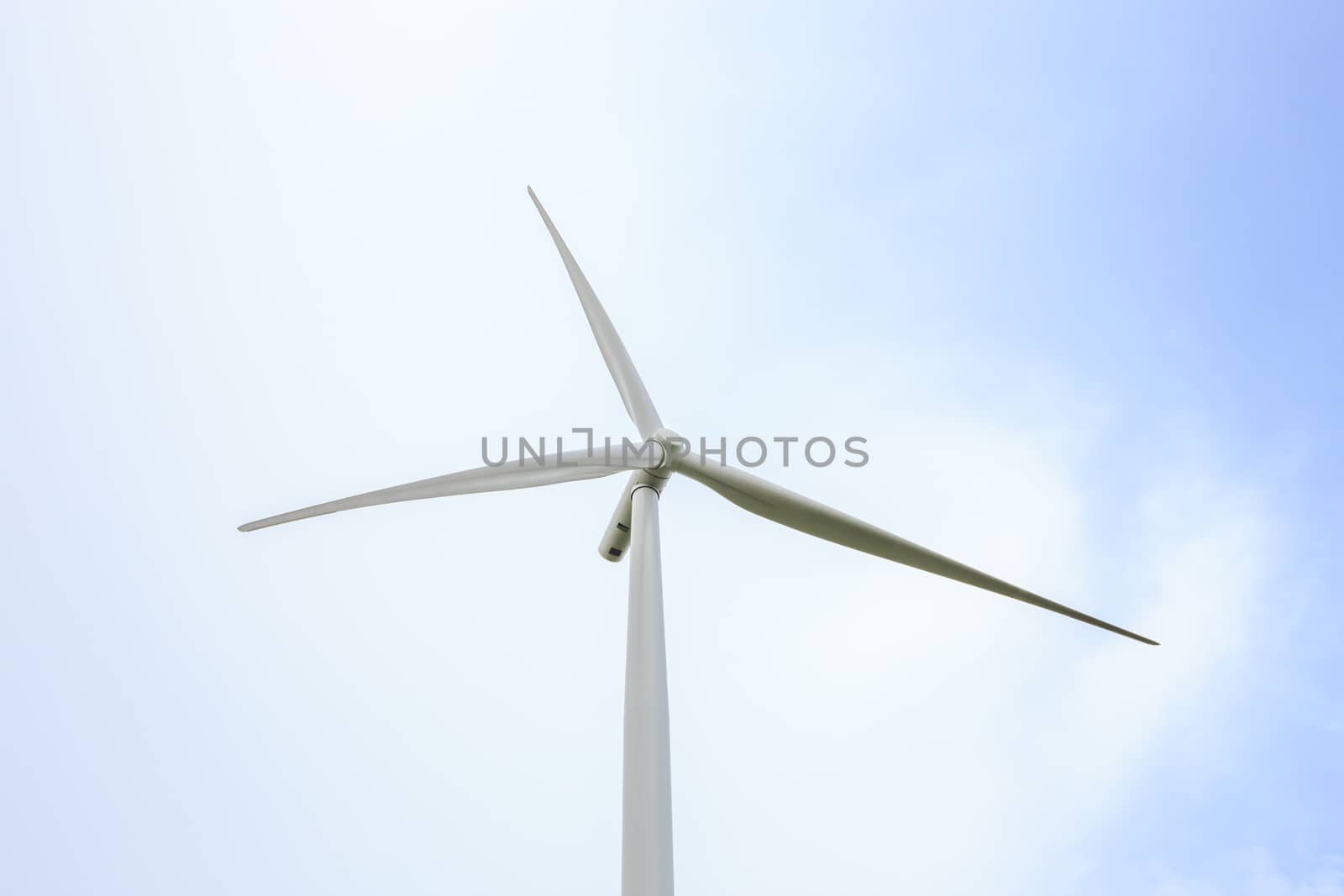 Wind Turbine Generator stand alone in afternoon.