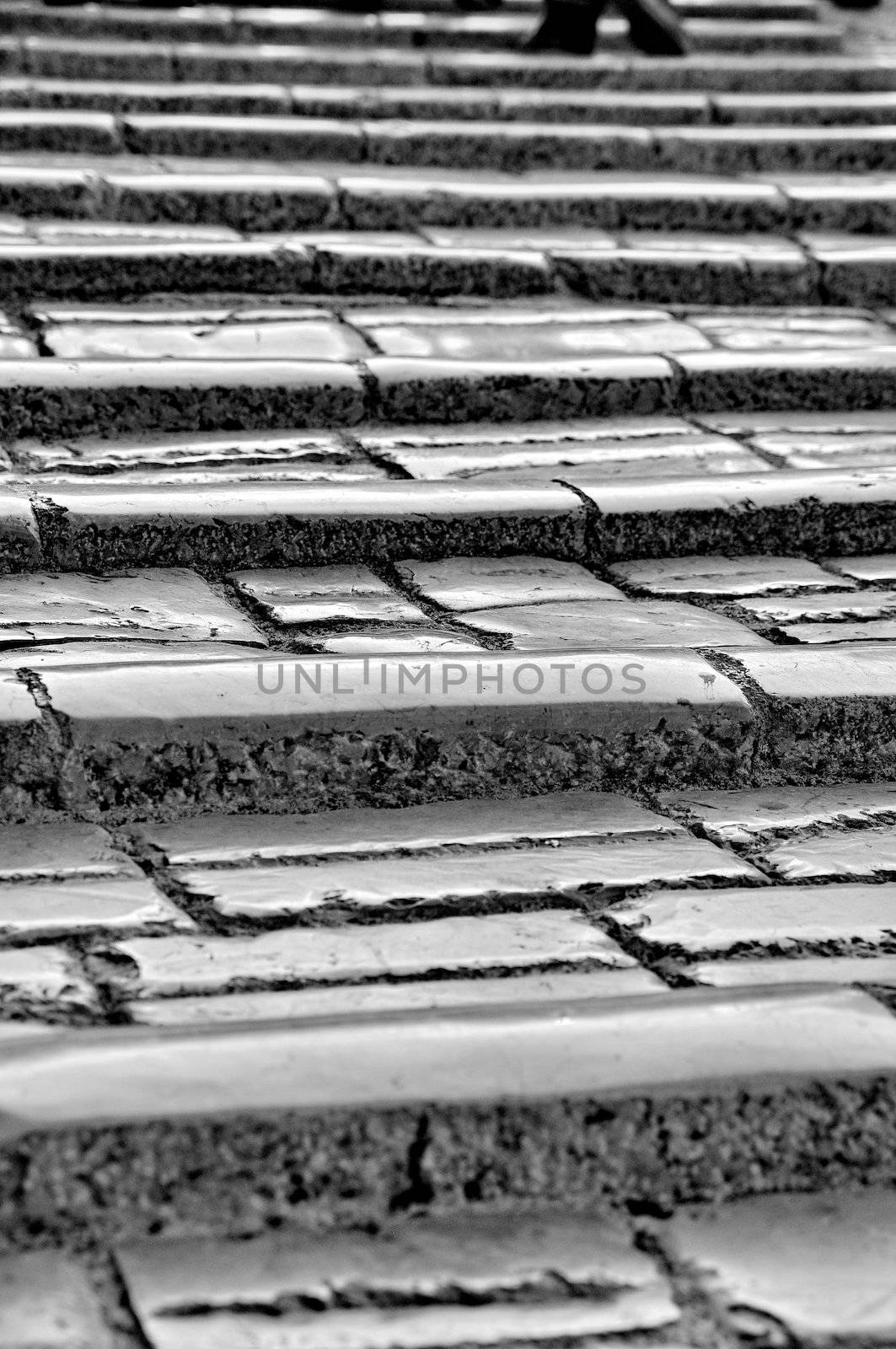 Steps of the Old Bridge, Mostar, Bosnia-Herzegovina by anderm