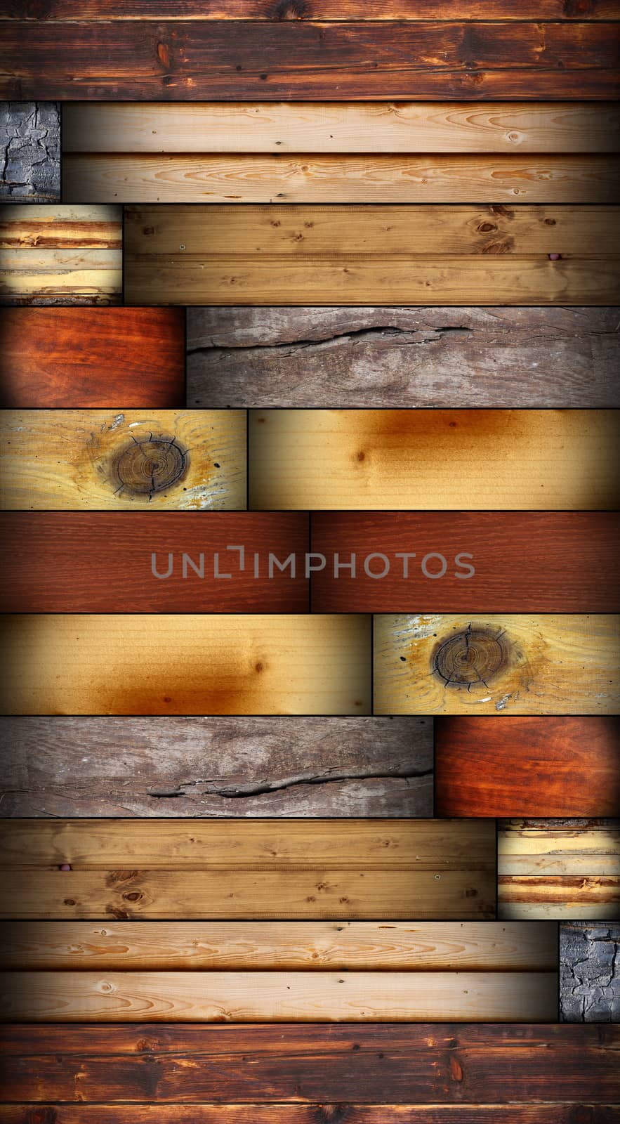 design with wooden tiles by taviphoto
