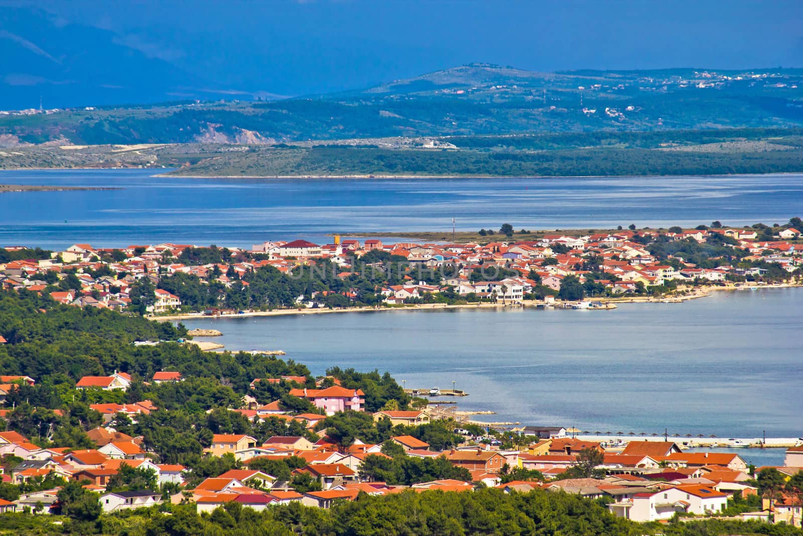 Island of Vir archipelago aerial view, Dalmatia, Croatia