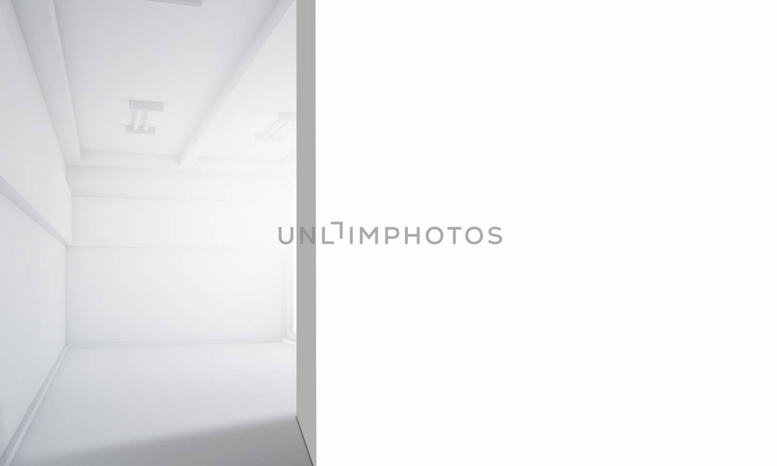 Image of empty white room with blank wall