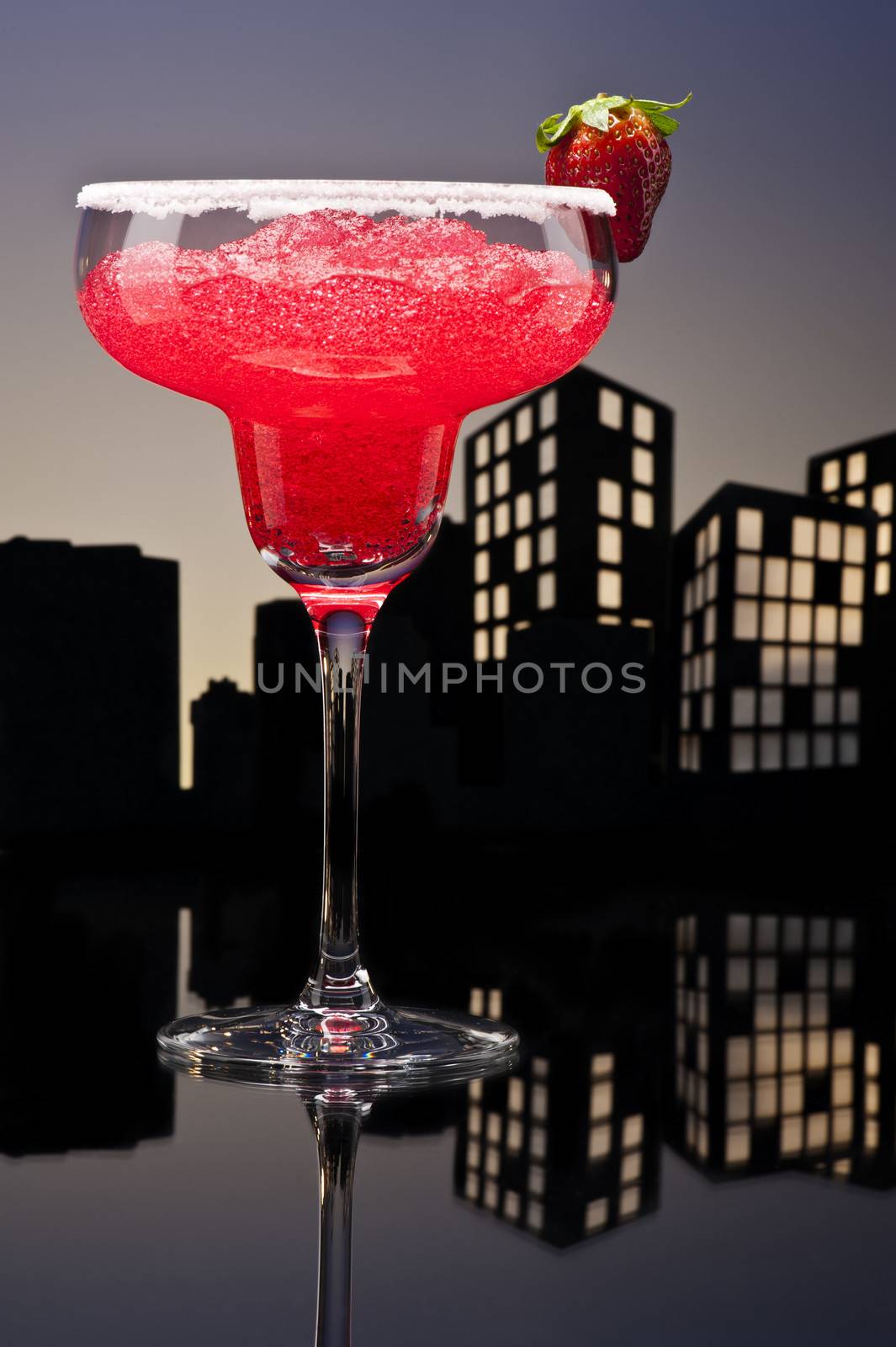 Metropolis strawberry Margarita cocktail by 3523Studio