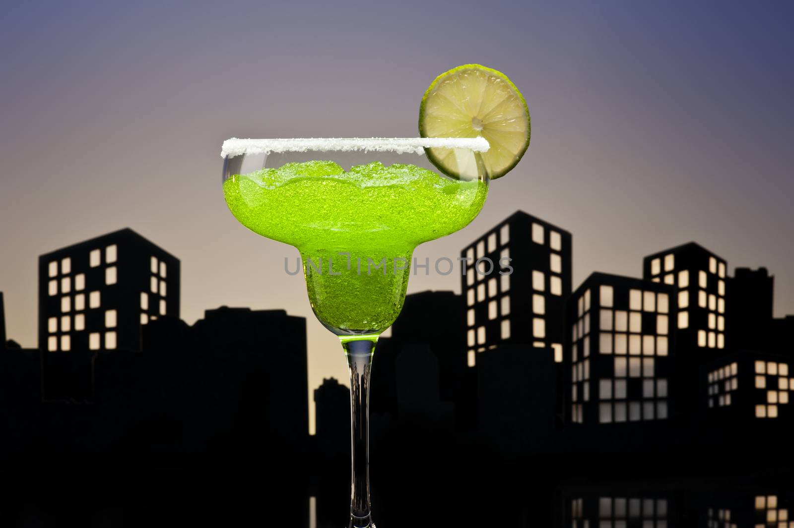 Metropolis green Margarita cocktail by 3523Studio