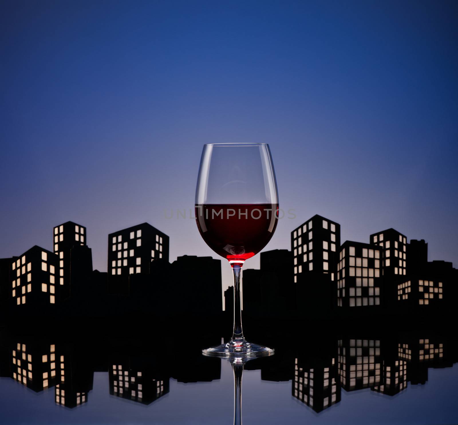 Metropolis Red Wine by 3523Studio