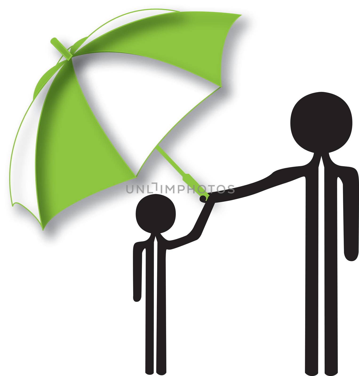 man child and umbrella by compuinfoto